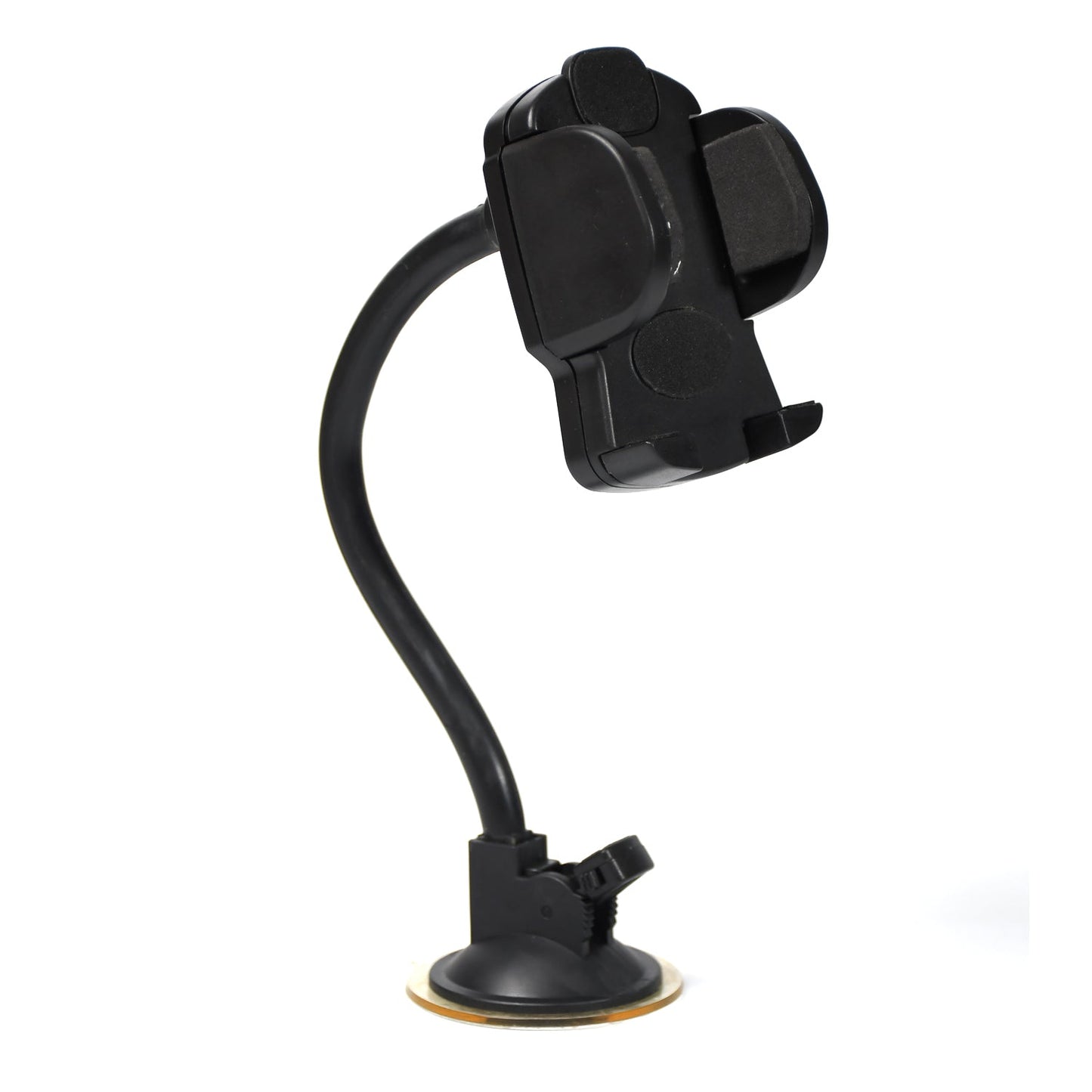 Adjustable long arm car phone mount showing flexible positioning options.