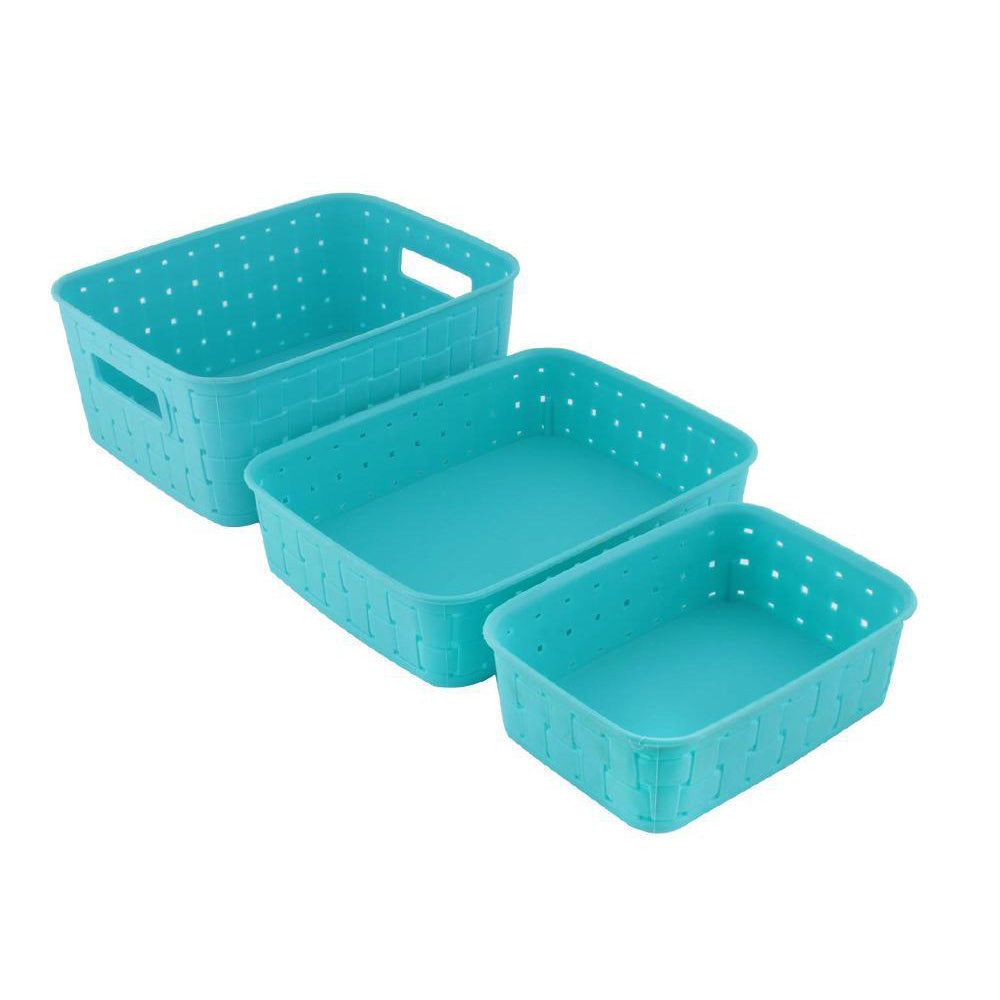 Versatile storage baskets set, ideal for various home organization needs.