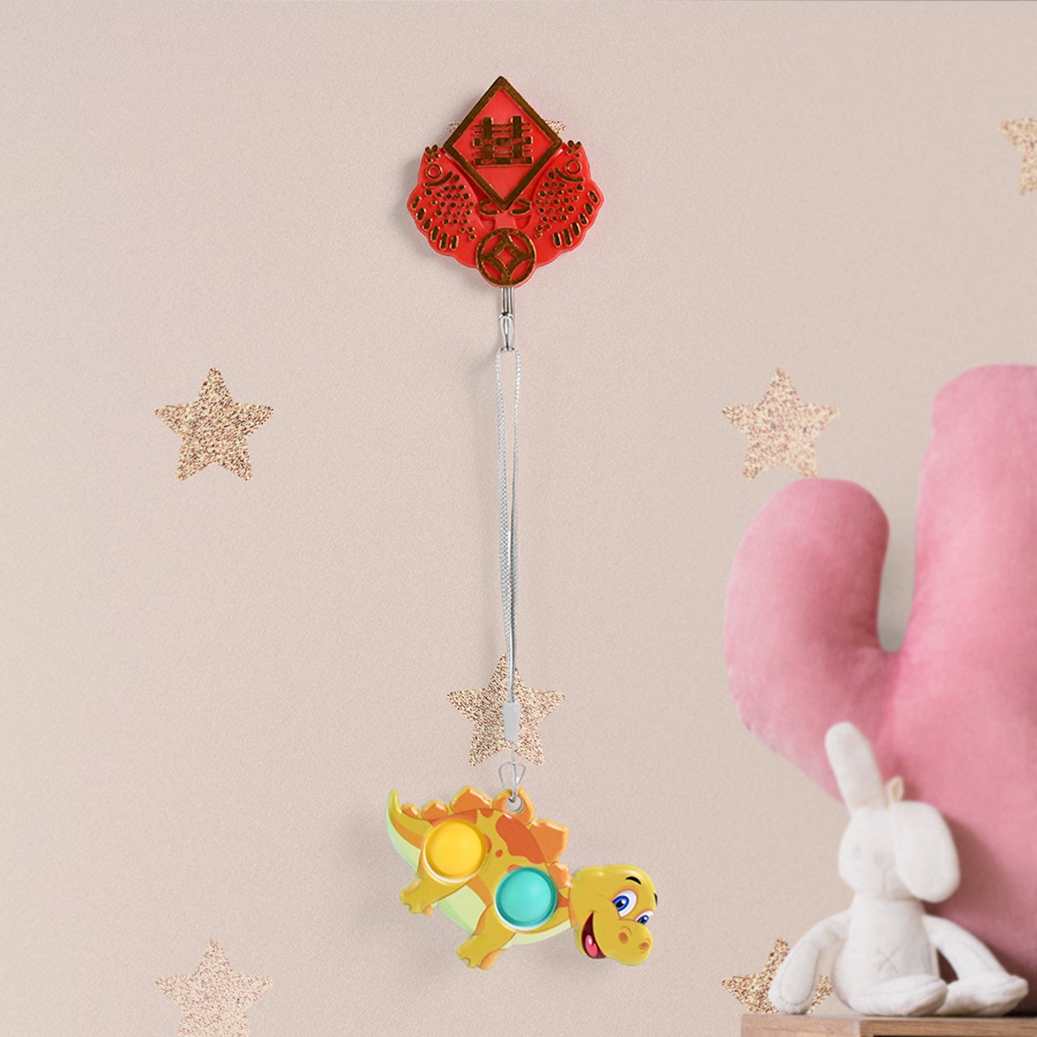 Heavy-duty self-adhesive hooks neatly organizing utensils in a modern kitchen.