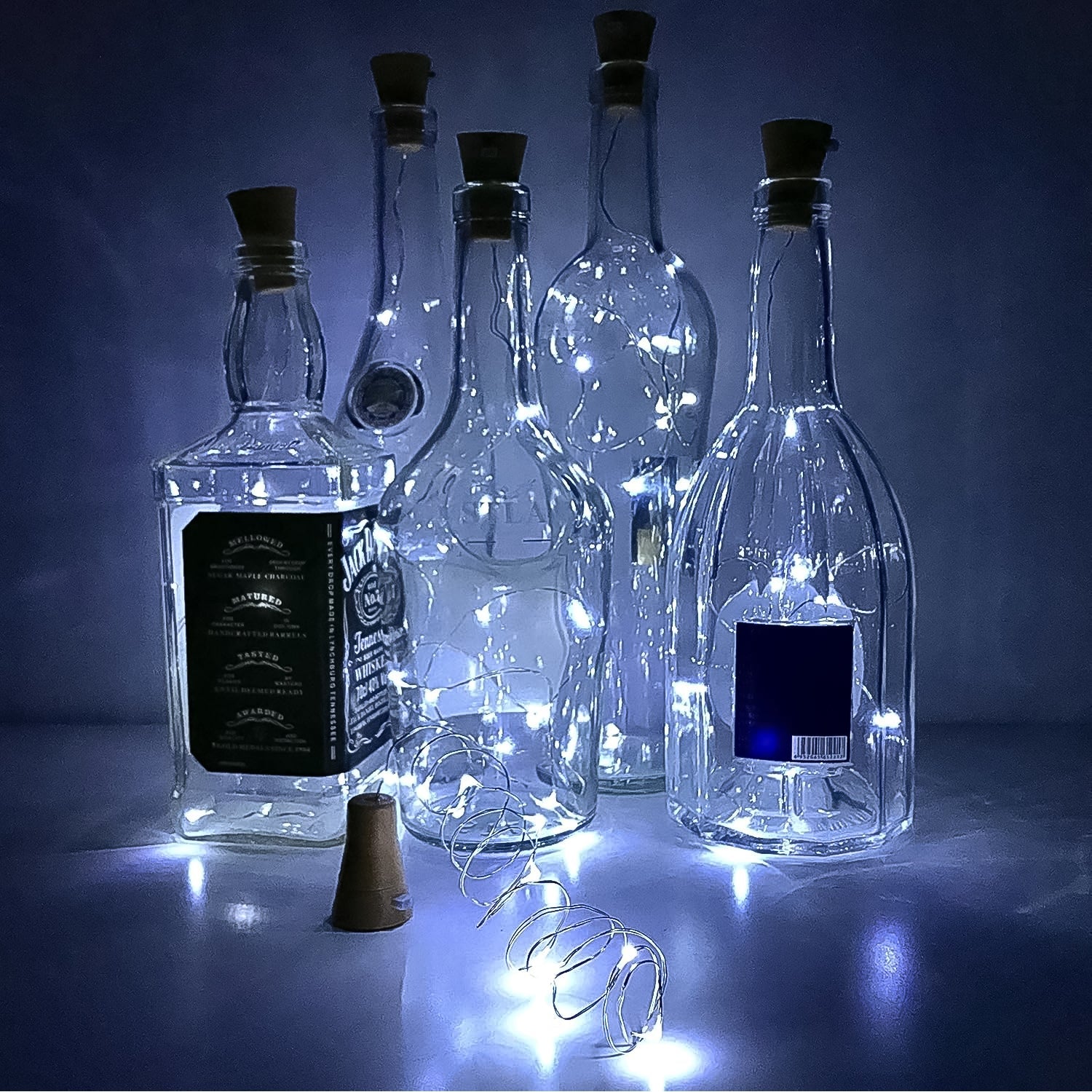 Packaging for the 2-meter LED copper wire wine bottle cork string light.