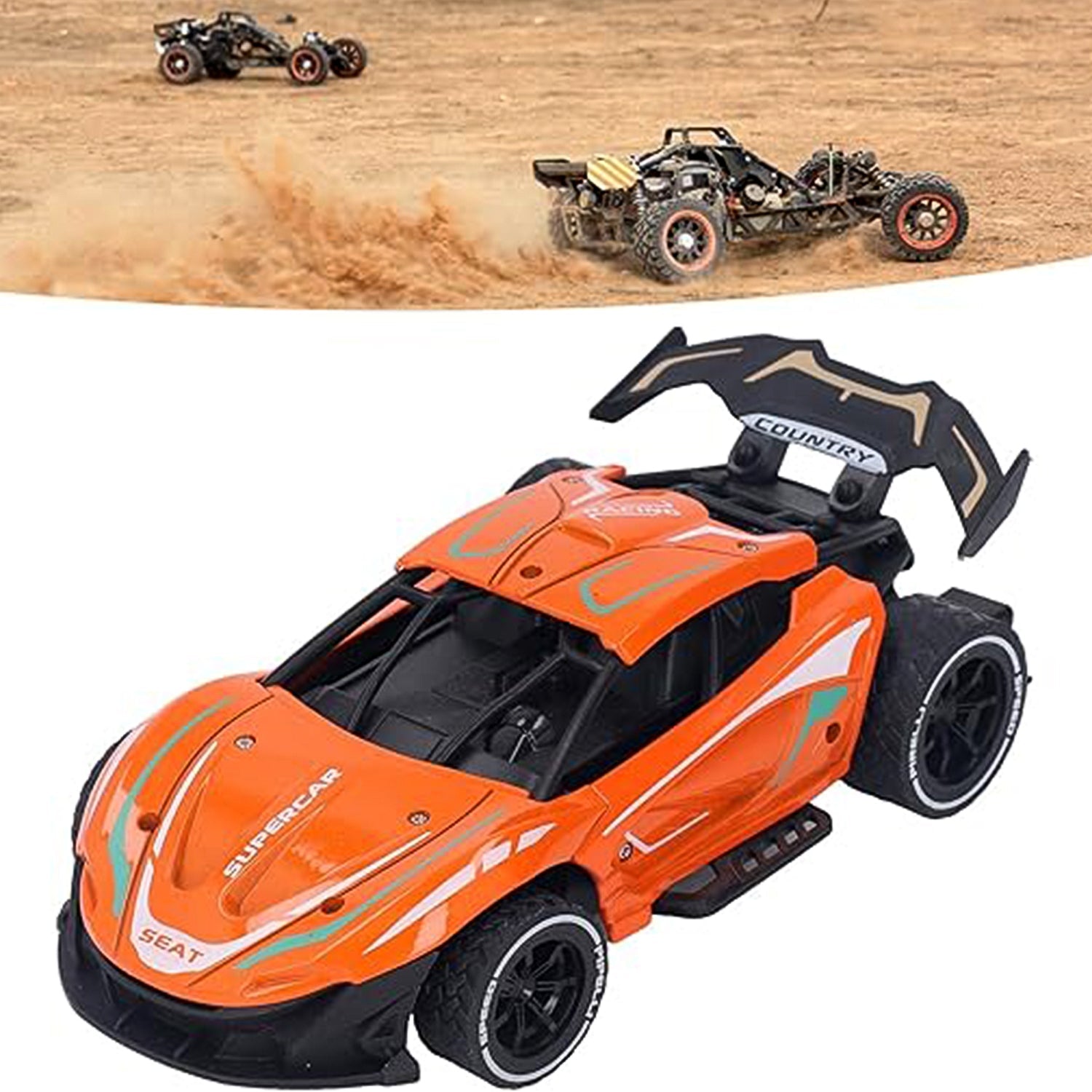 Metal body remote control RC supercar ready for off-road racing