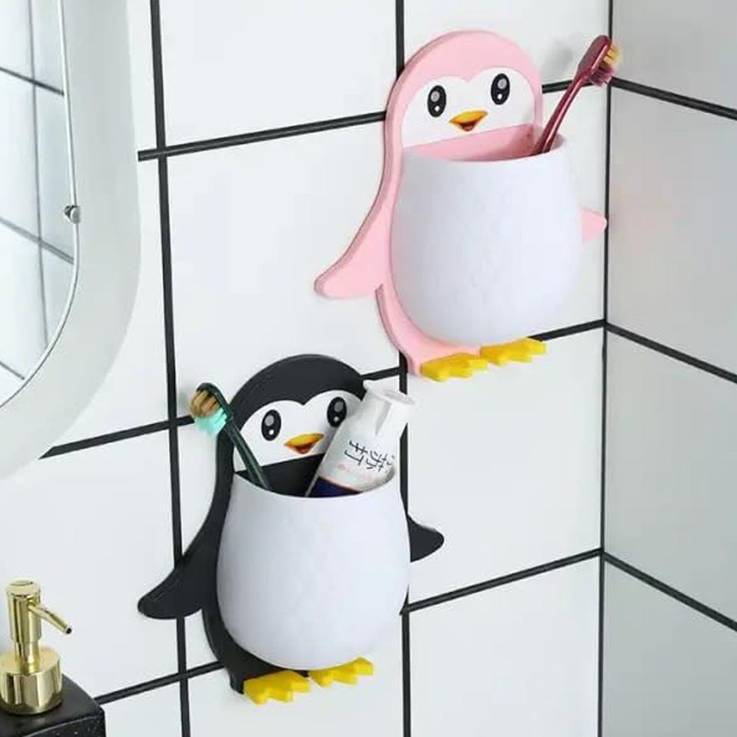 VoltDesk Penguin wall organizer showing scratch-resistant matte finish