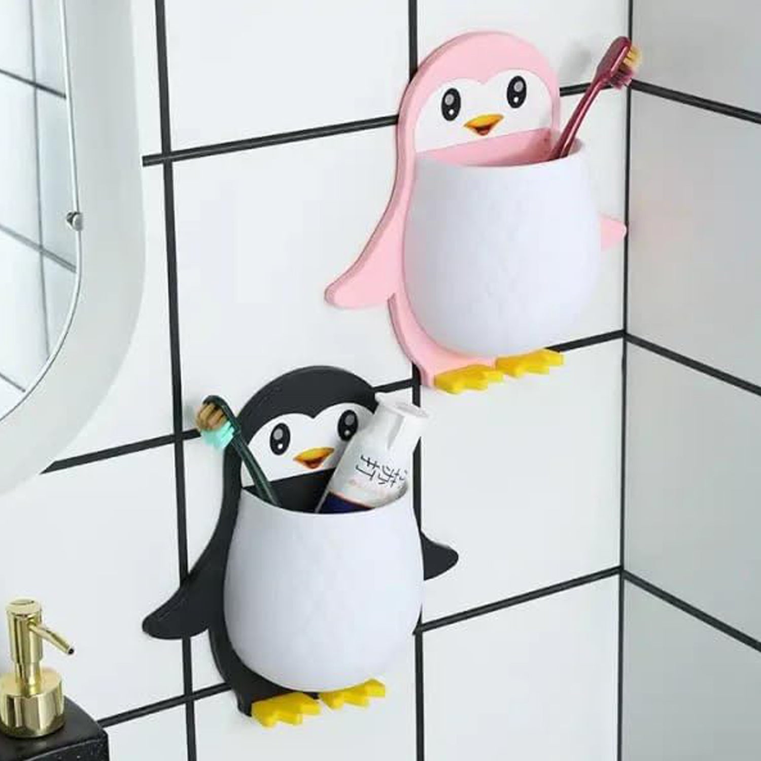 VoltDesk Penguin wall organizer showing scratch-resistant matte finish