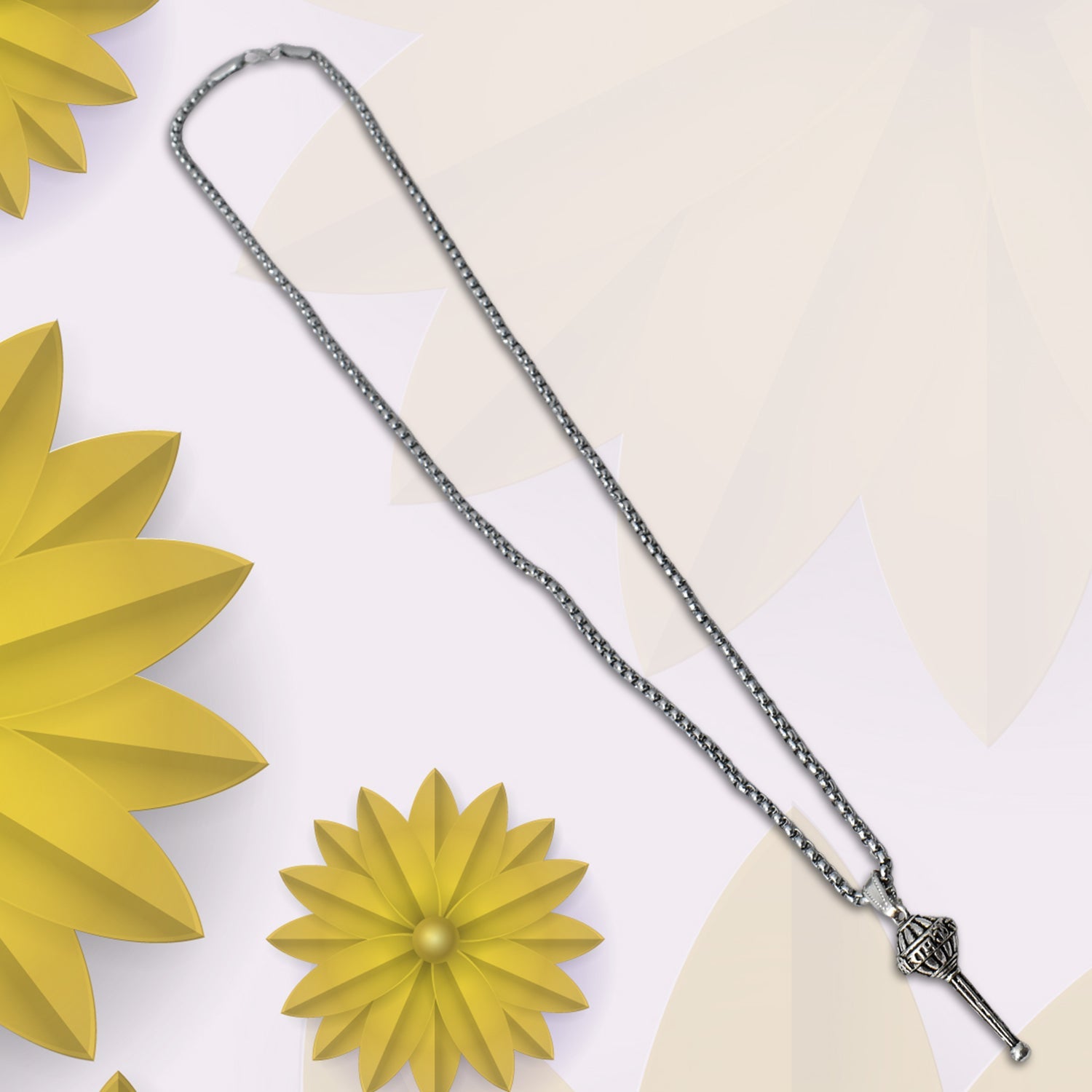 Stylish silver chain necklace, perfect for daily wear.