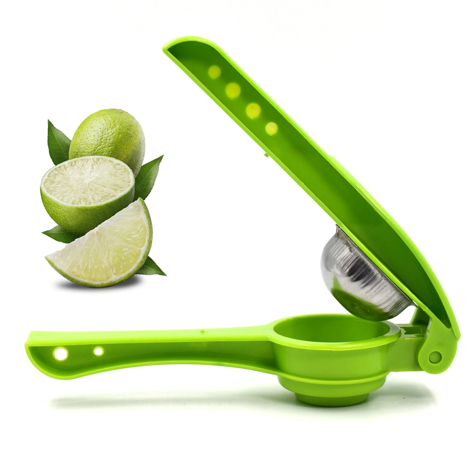The complete Quickslice 2-in-1 lemon squeezer and bottle opener from a top angle.