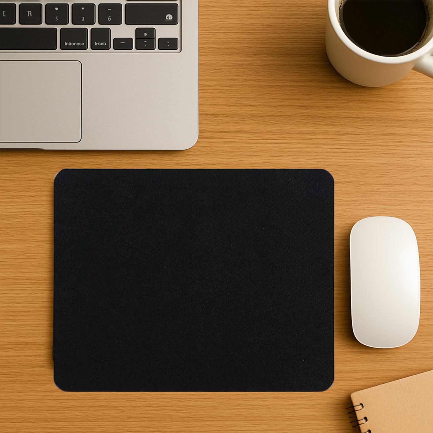 Top-down view of a basic yet effective computer mouse pad.