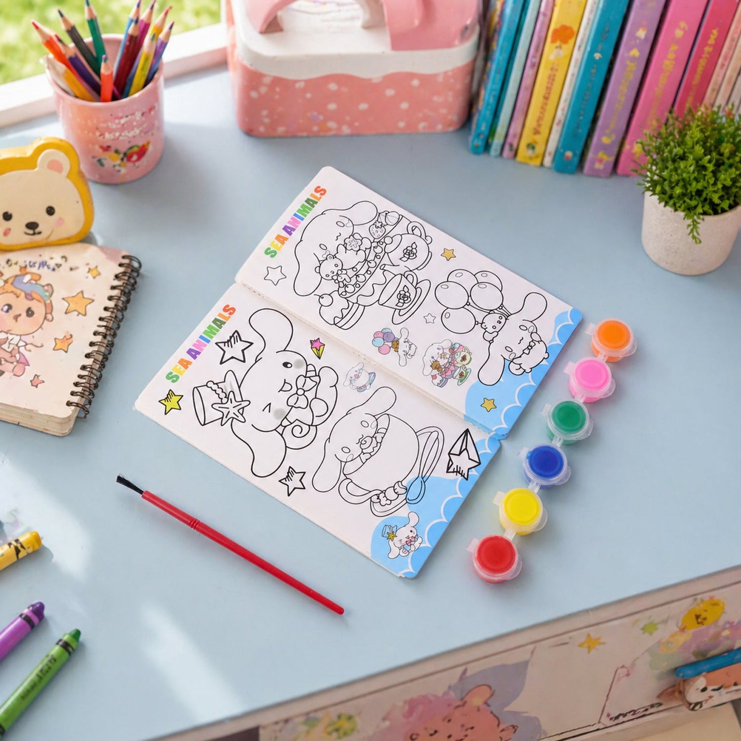 Children's drawing and painting activity kit for creative learning