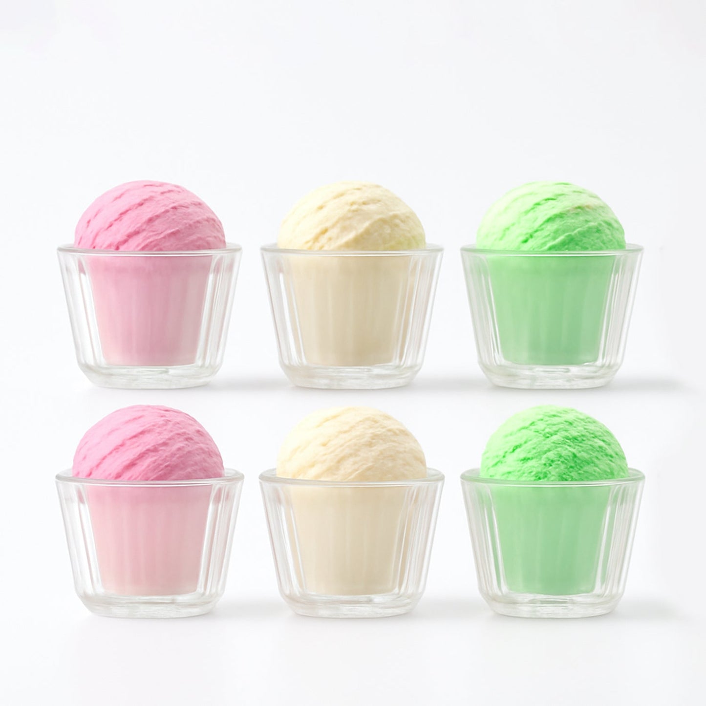 Transparent plastic bowls used as snack nests and dessert cups