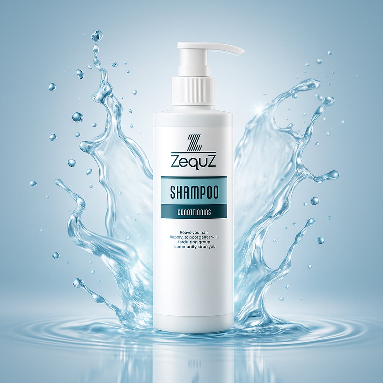 Shampoo bottle with D-Panthenol for soft, shiny, and manageable hair