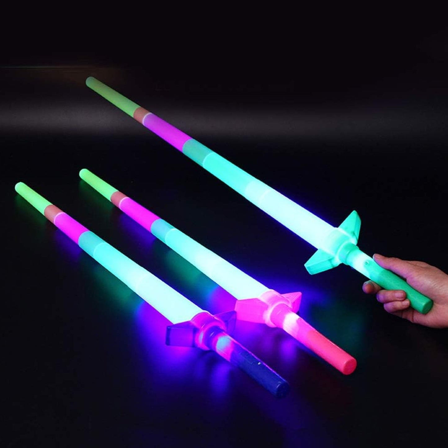 Glowing LED Light-Up Sword showcasing colorful lights