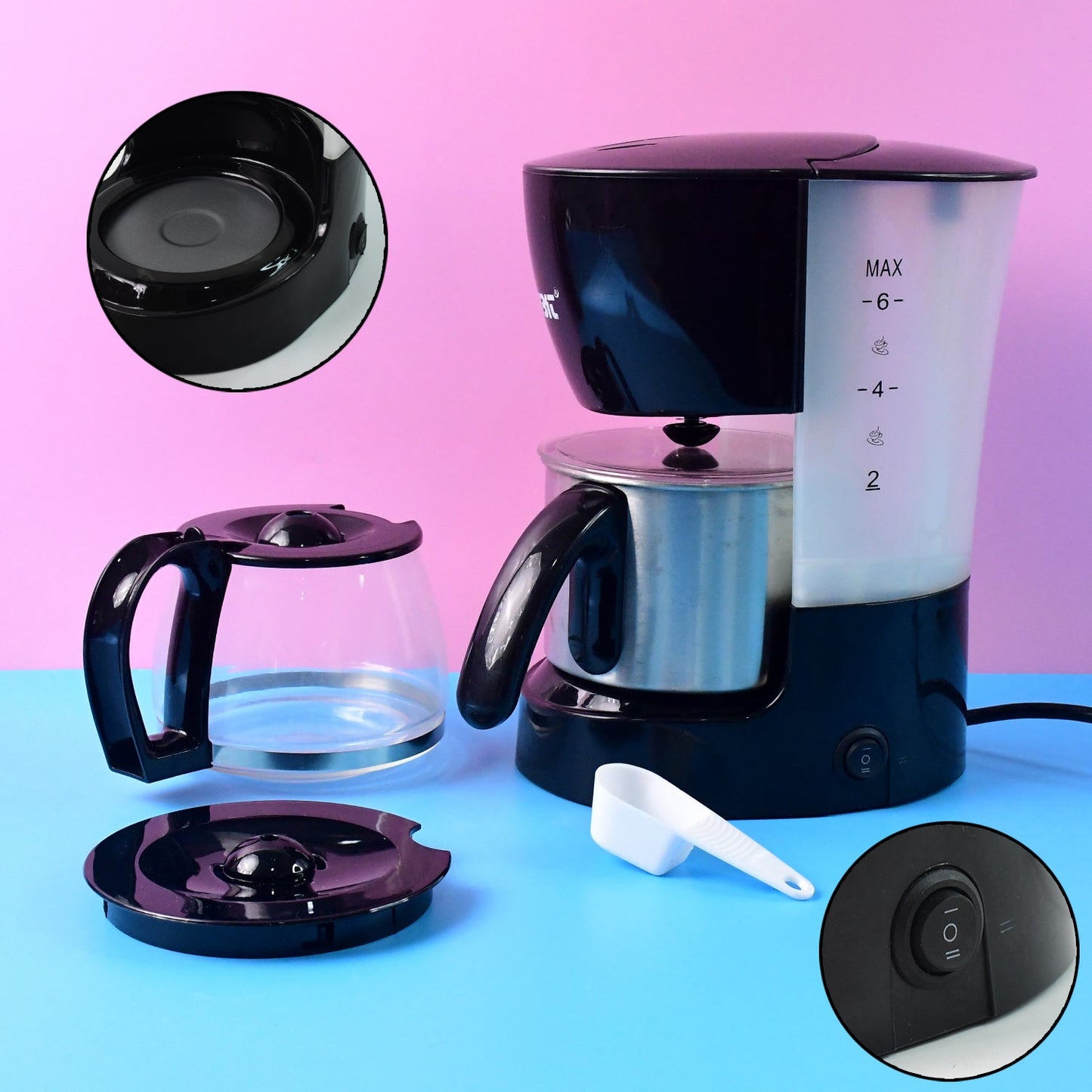 Orbit automatic drip coffee maker featuring large 1200ML glass carafe