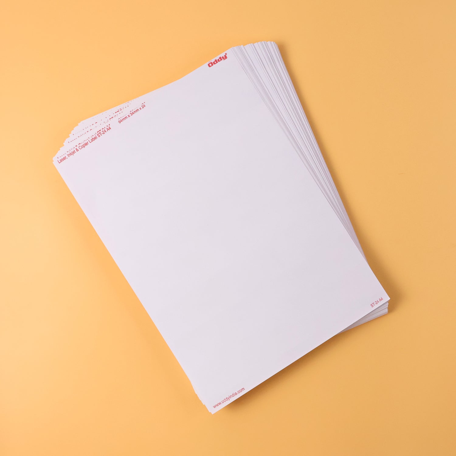 A4 self-adhesive label sheets showing 24 printable stickers per sheet