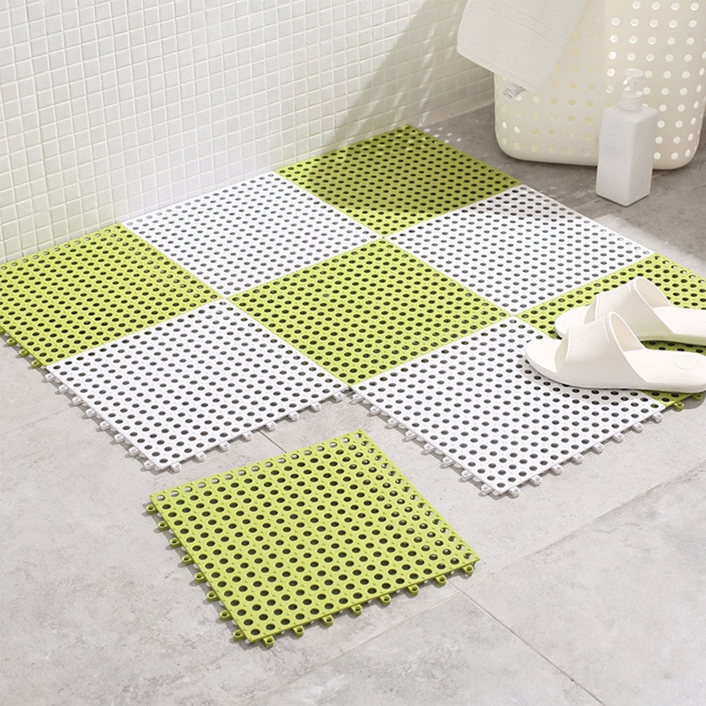 Pack of anti slip bath mats for safe use in bathroom areas.