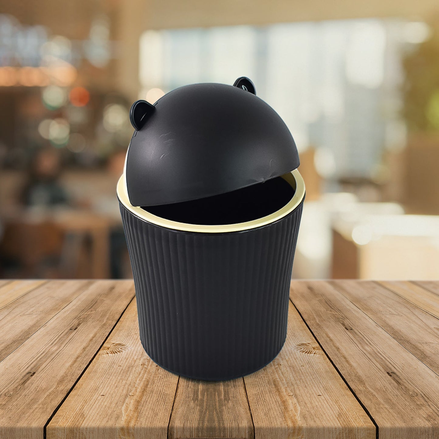 1200 ML mini tabletop dustbin in kitchen setting for small waste management