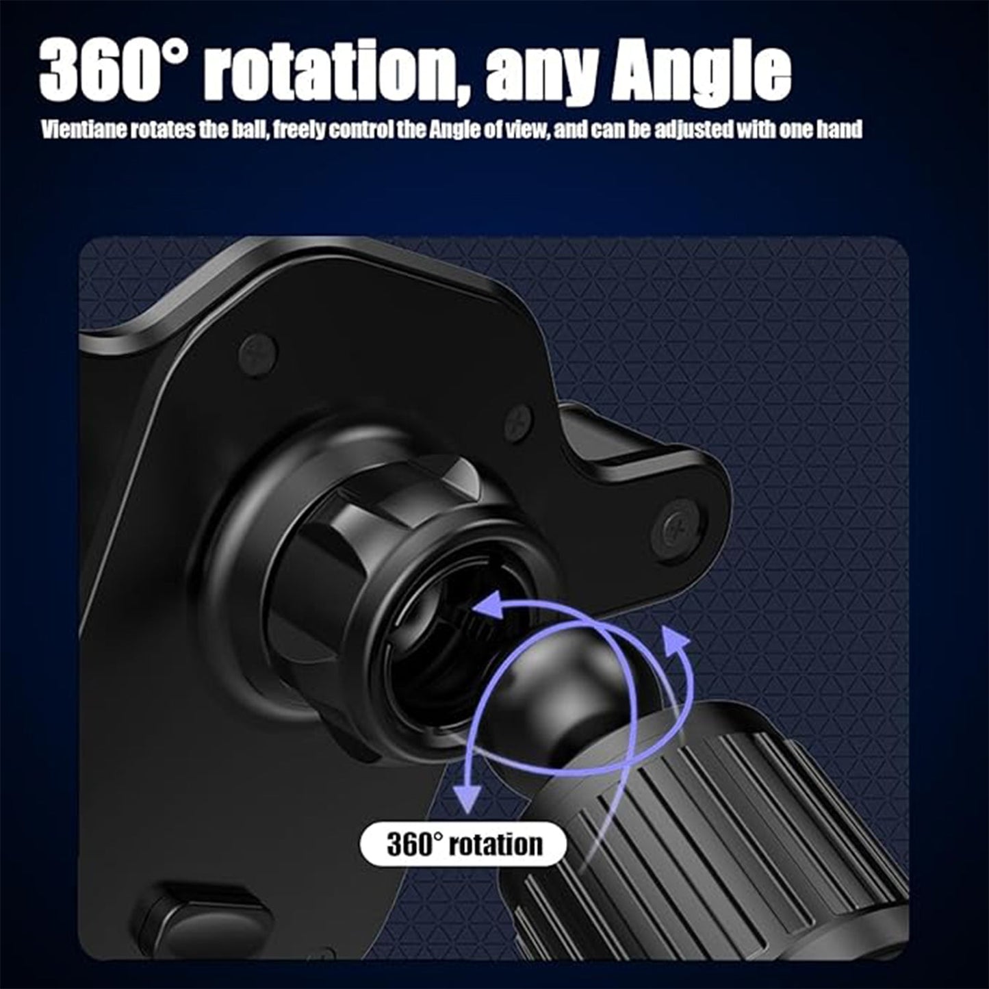 Car phone holder featuring secure silicone-padded air vent clip