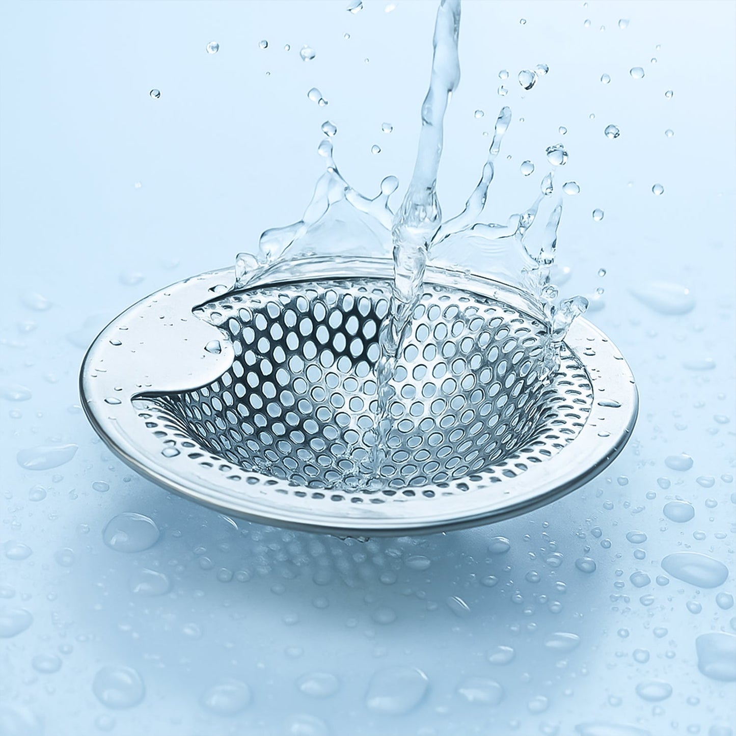 Stainless steel sink drain strainer with smooth rim for easy removal