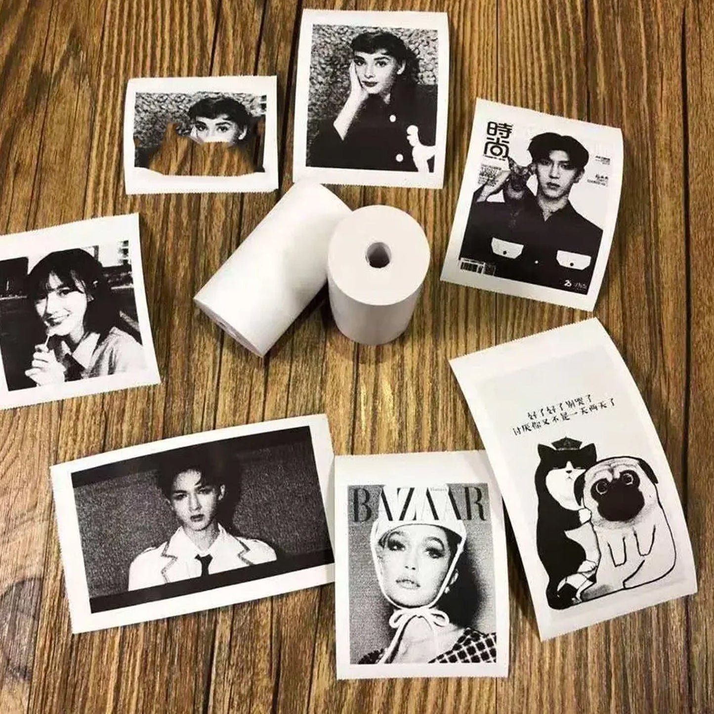 Close-up of a smooth, white thermal printer paper roll, highlighting its premium texture.