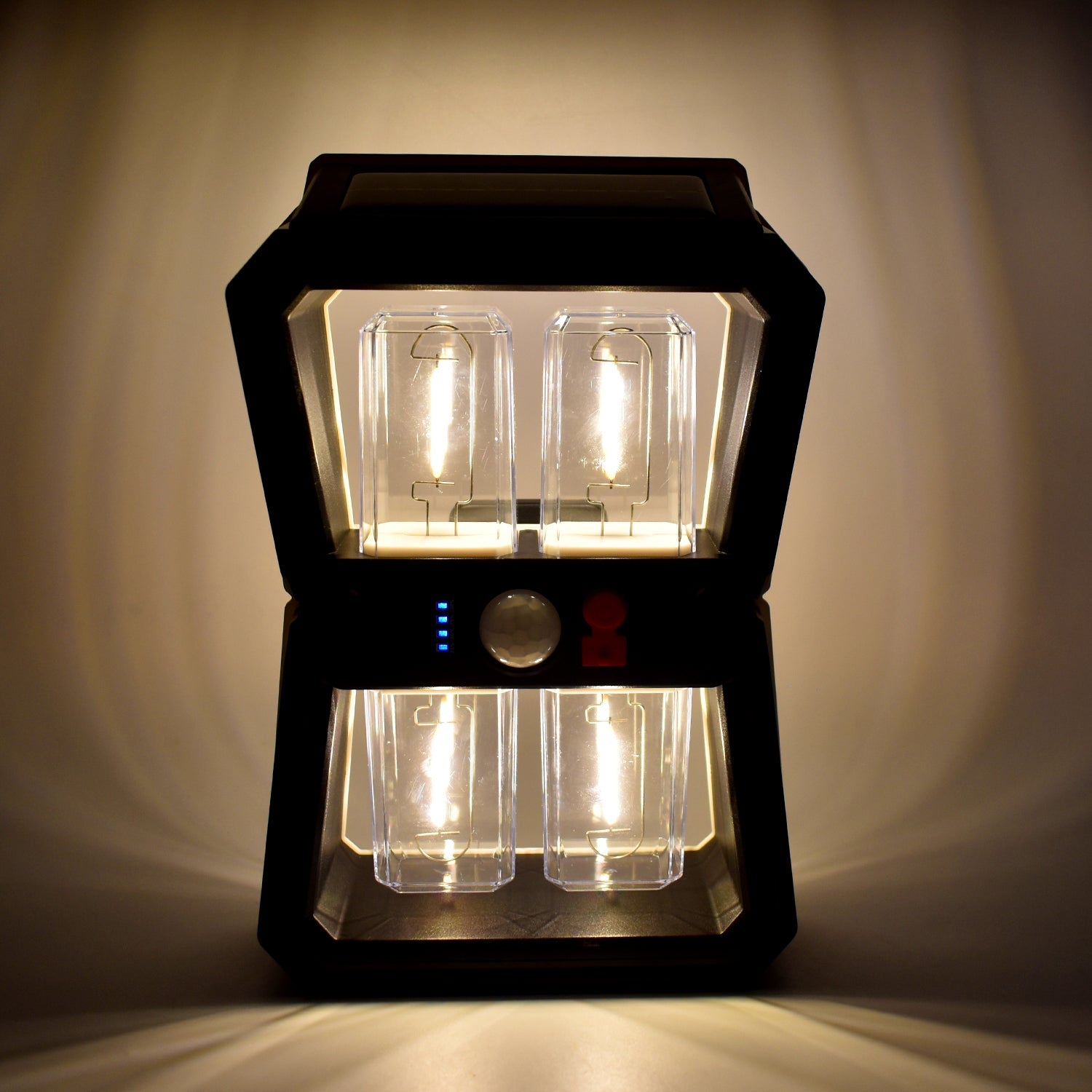 Diagram illustrating the easy installation process of the solar wall light.