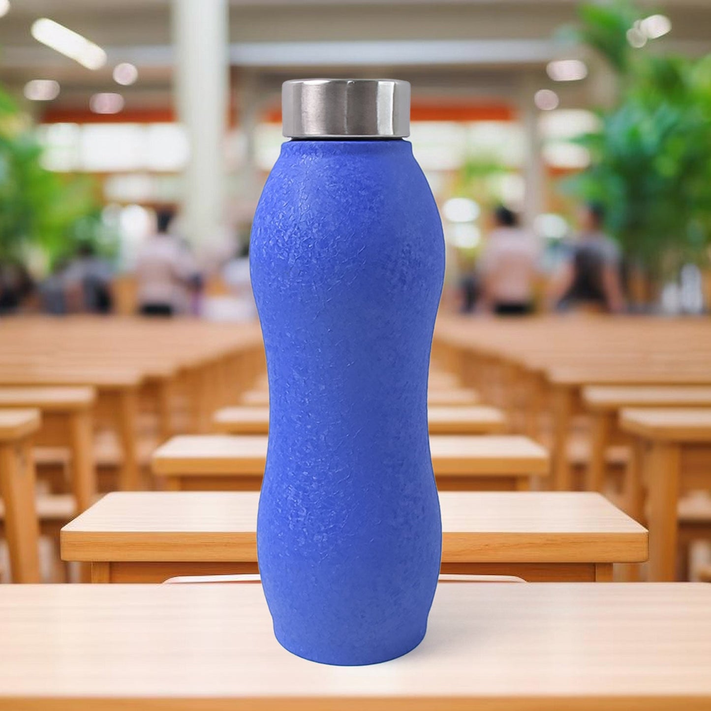 Stainless steel water bottle with 1000ML capacity in aqua chill mixed colours