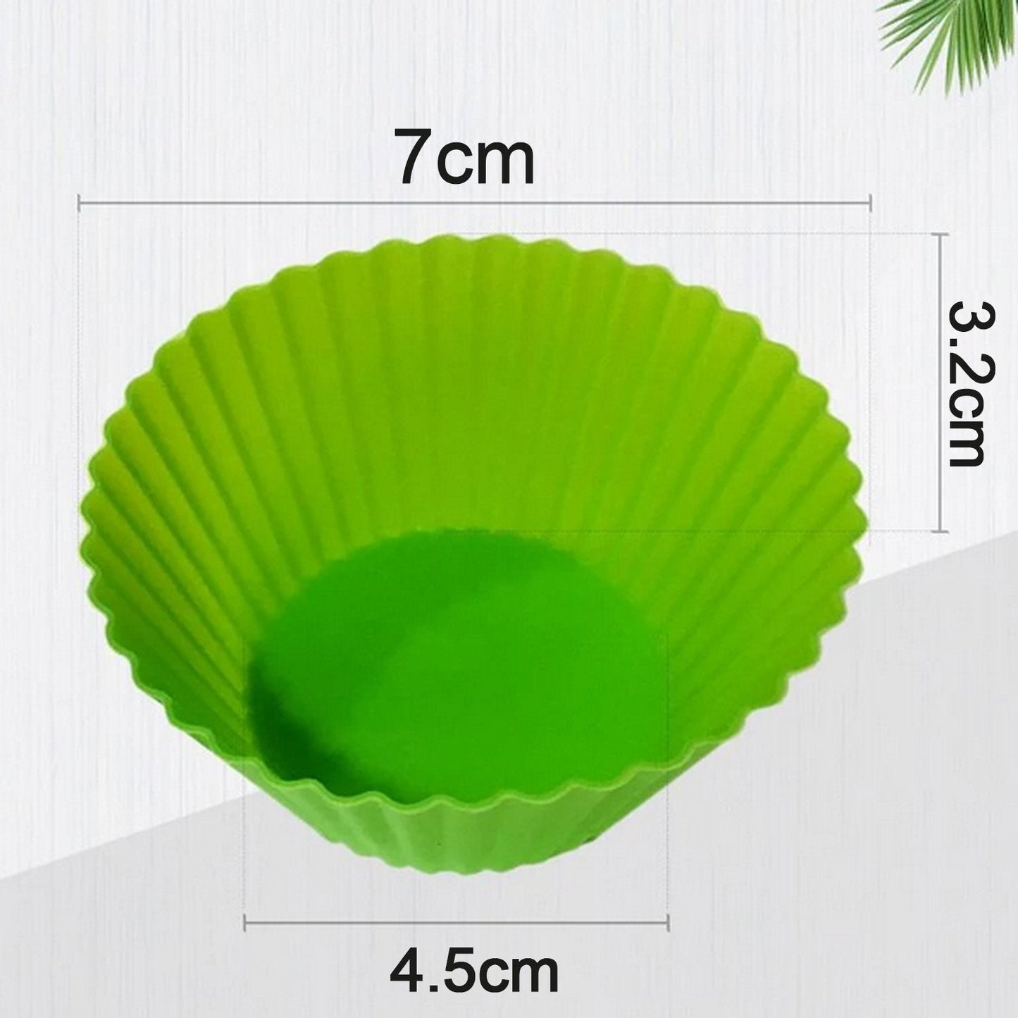 Assortment of freshly baked cupcakes in a non-stick silicone mould.