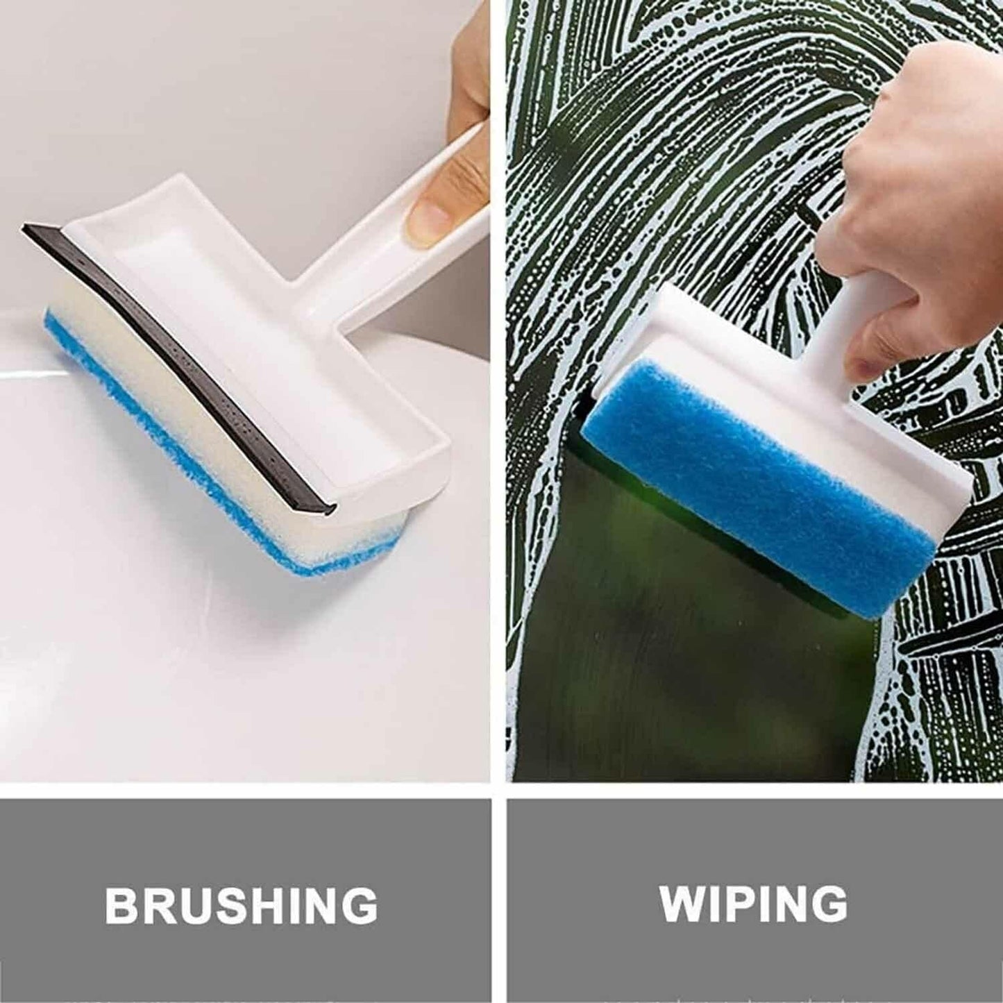 The easy-to-use cleaning brush with an integrated wiper for mirrors.