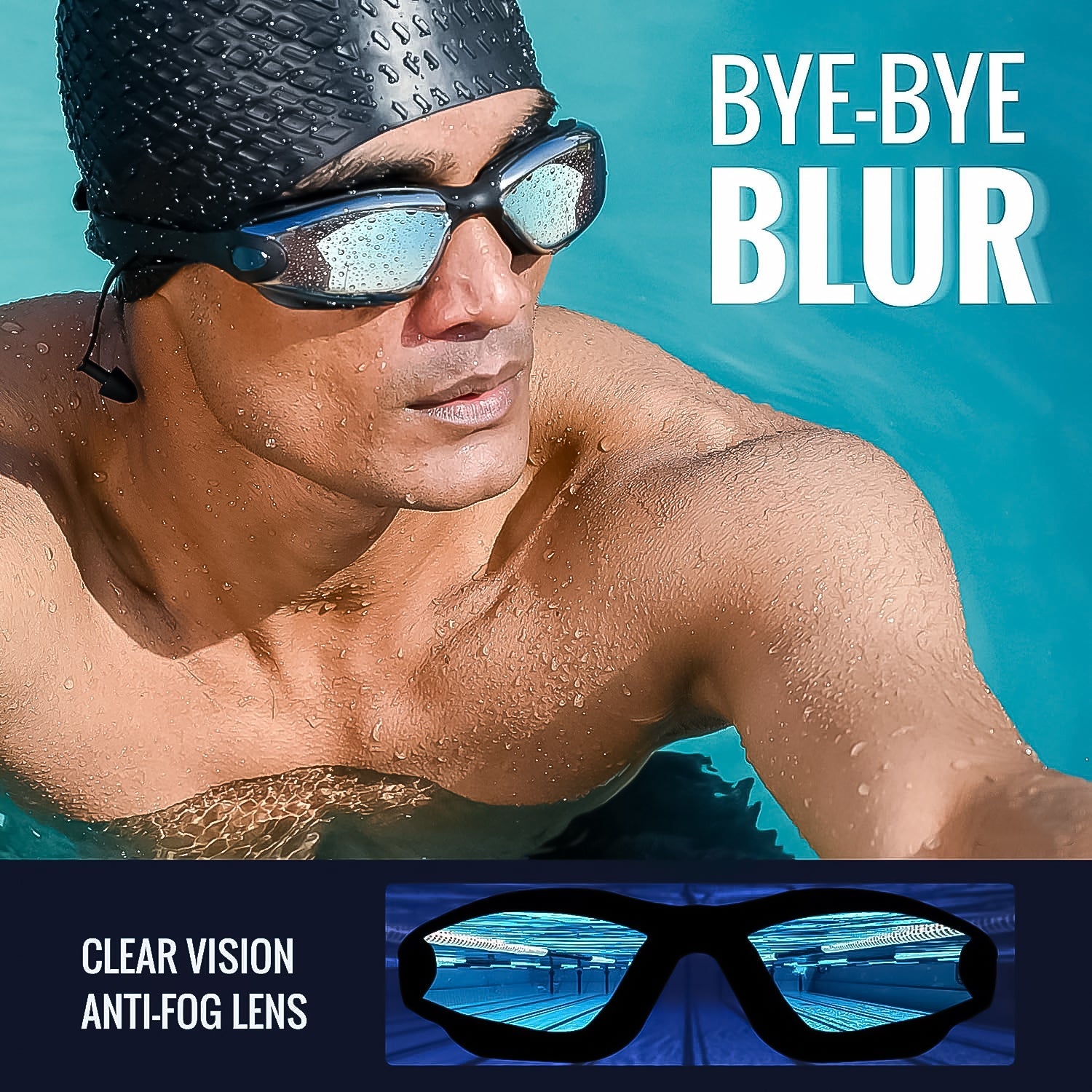 Comfort fit silicone gaskets on Konex anti-fog UV protection swimming goggles