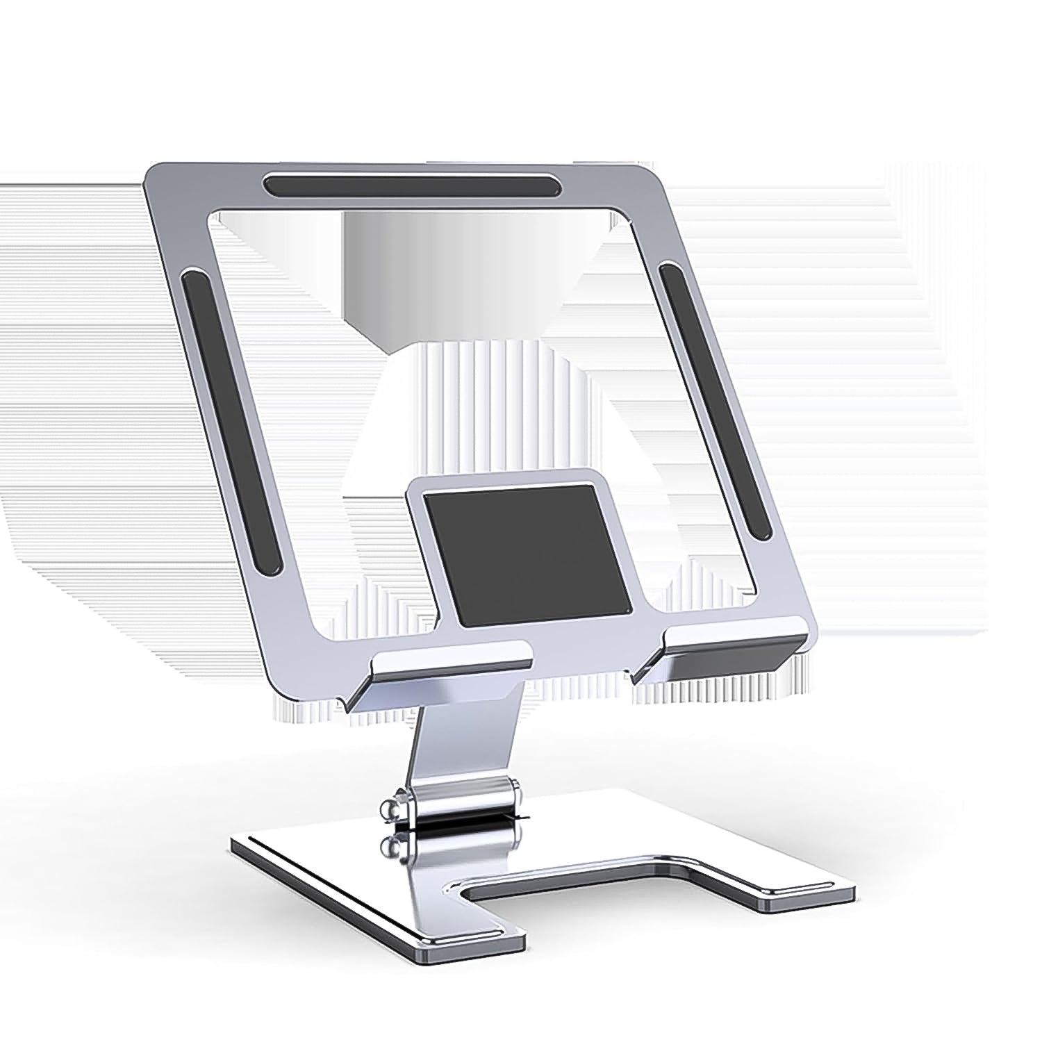 Multi-angle adjustable phone and tablet holder demonstrating versatile viewing positions.