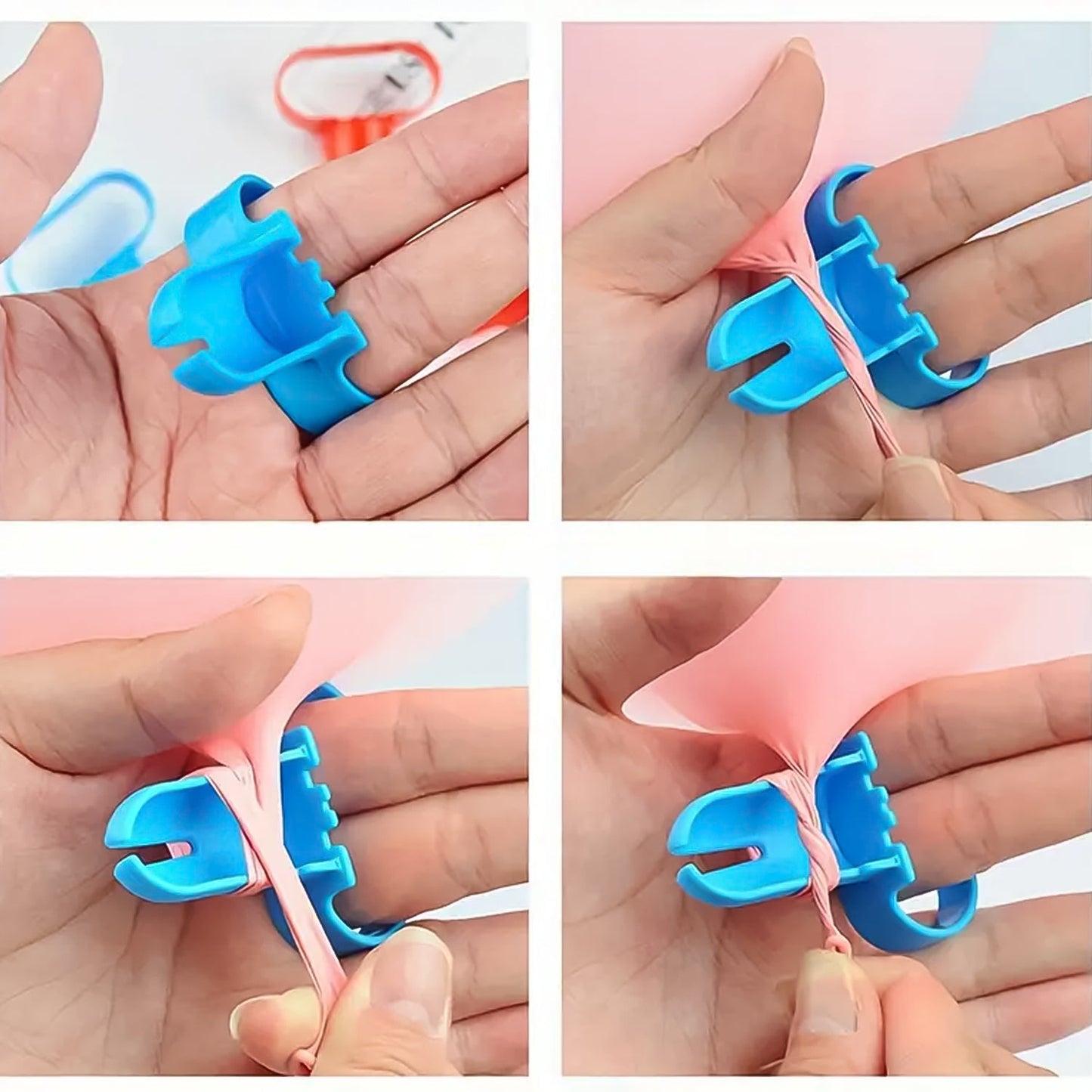 Balloon tying and holding tool kit for faster balloon decoration