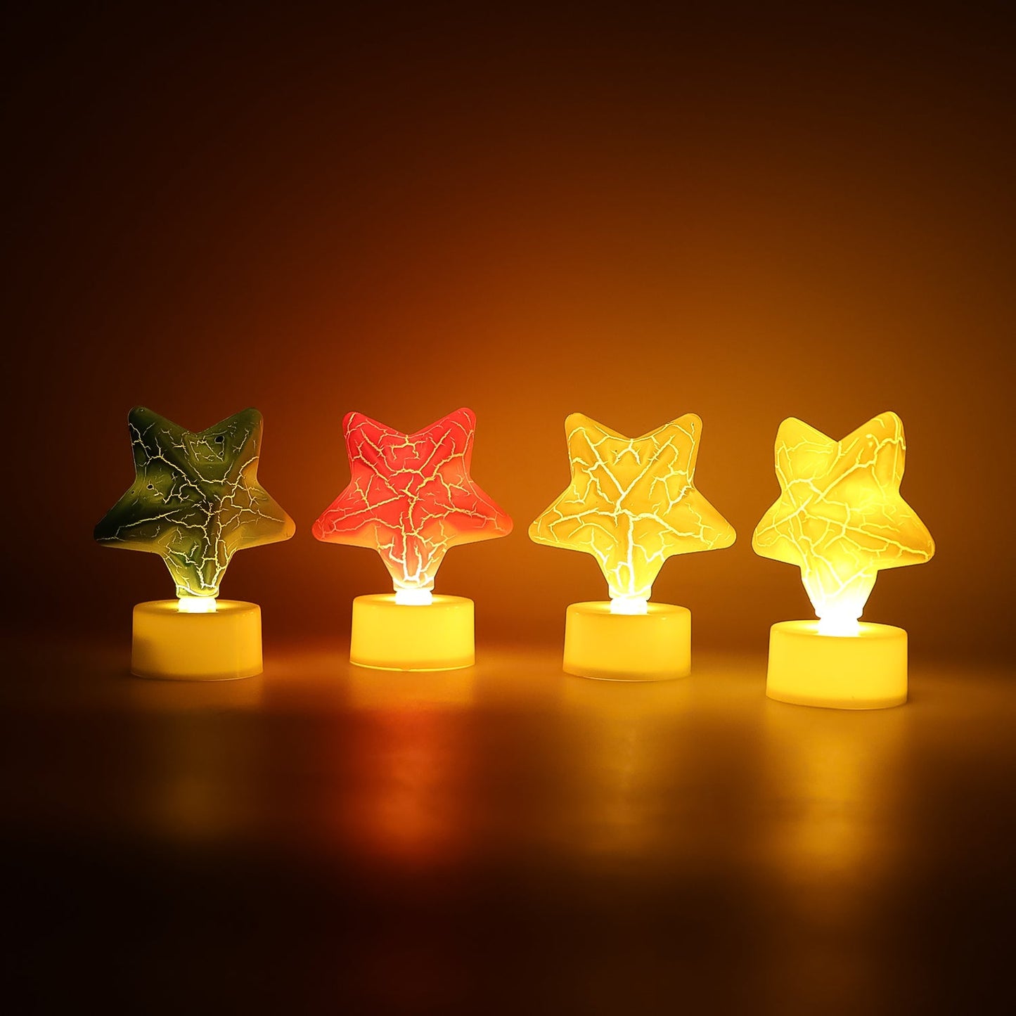 Star LED Tealight Candles used as table centerpieces, adding a magical touch to any celebration.