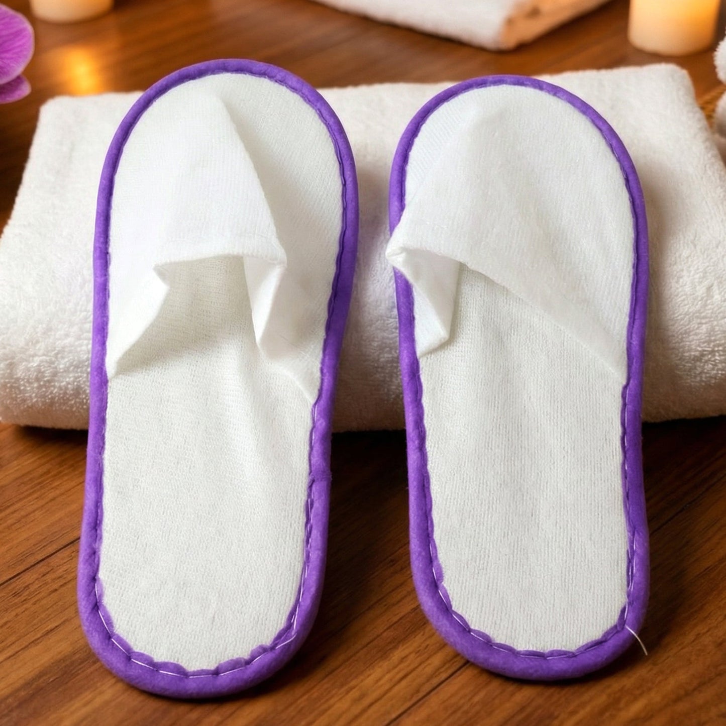 Guest slippers designed for hotel and spa hygienic use