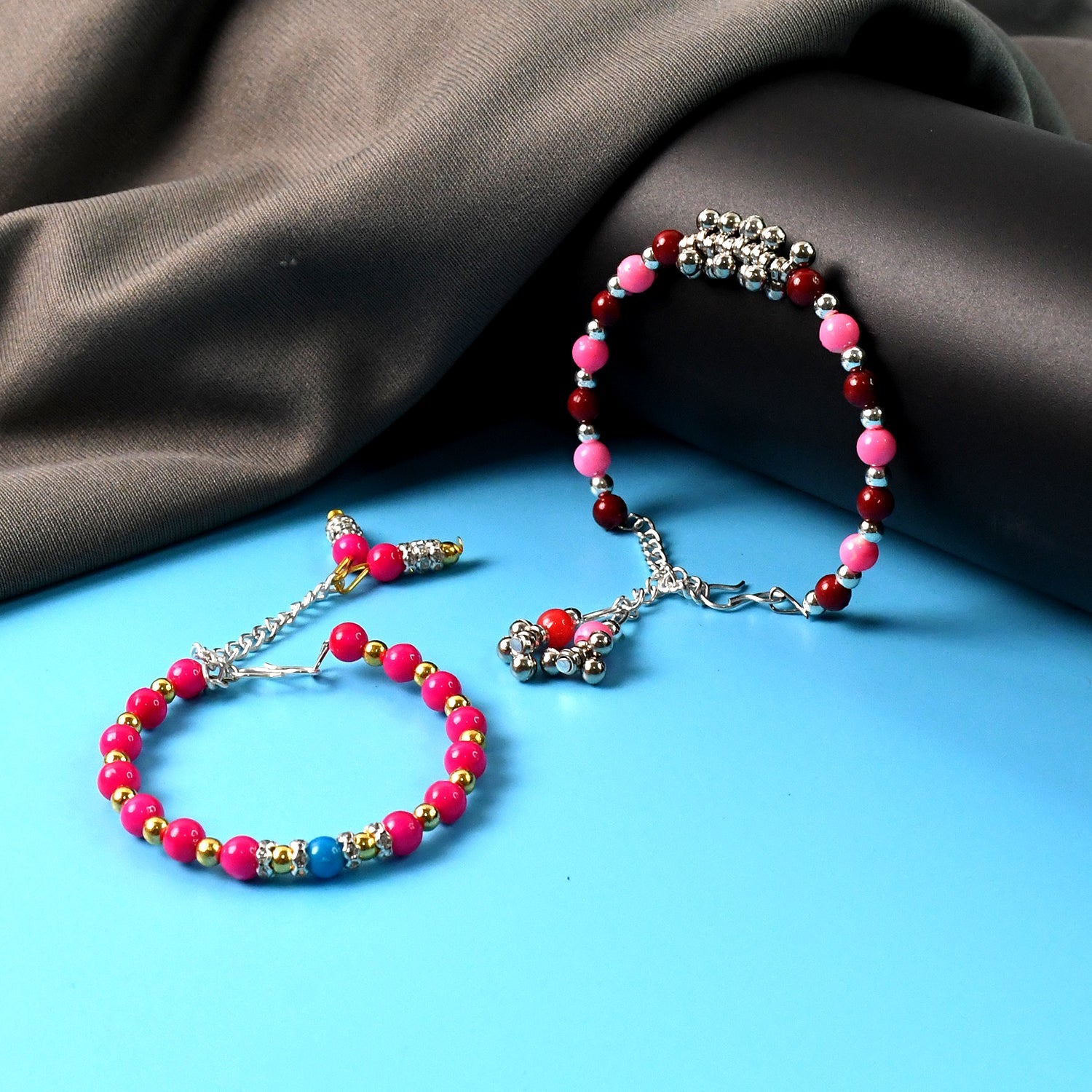 Traditional beaded bracelet showcasing colorful stones and ethnic design