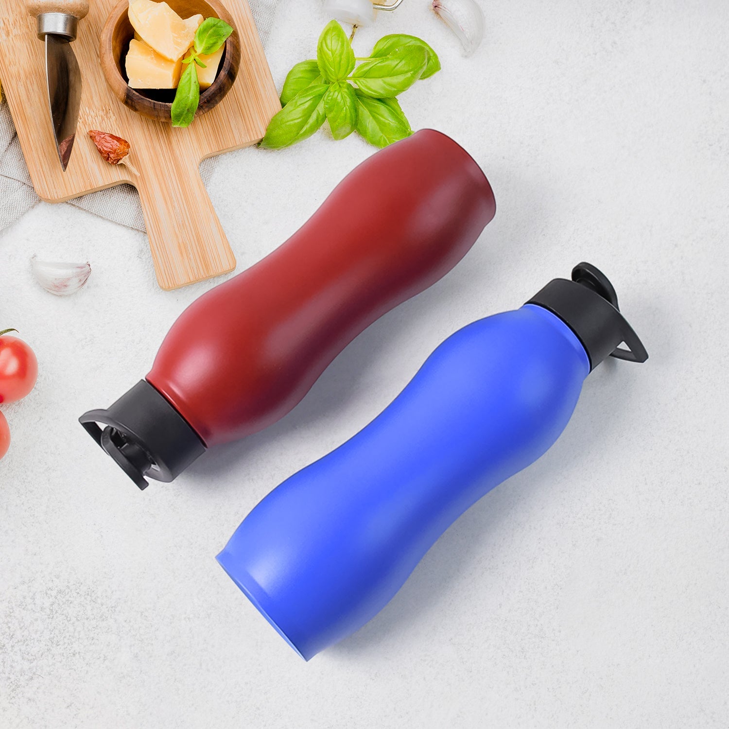 Stainless steel water bottle with leakproof BPA-free cap