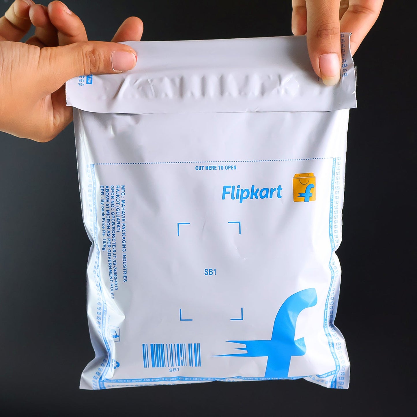 100 pcs Flipkart small security courier bags perfect for e-commerce shipping