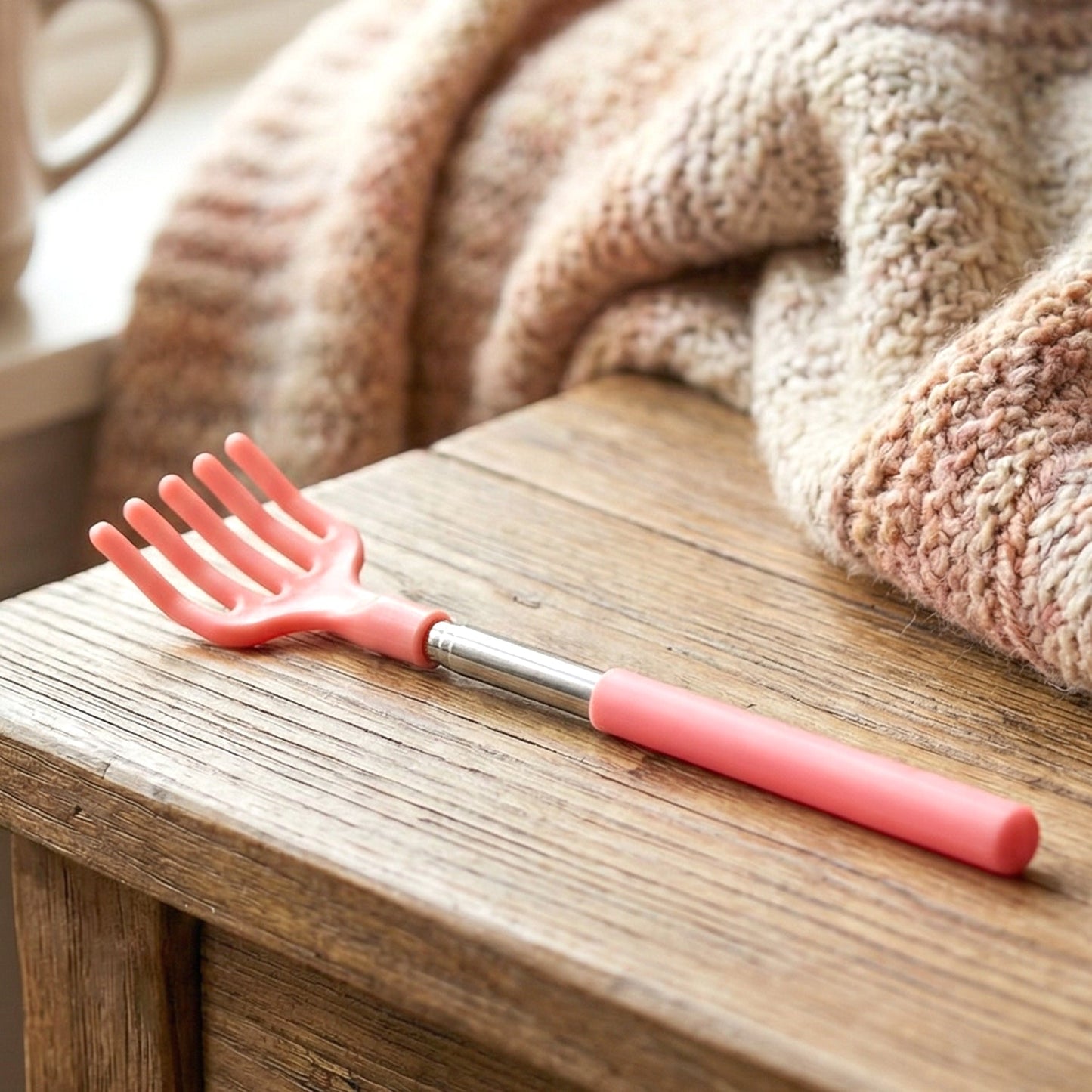 Compact Khujli Stick back scratcher, ideal for travel and easy storage.