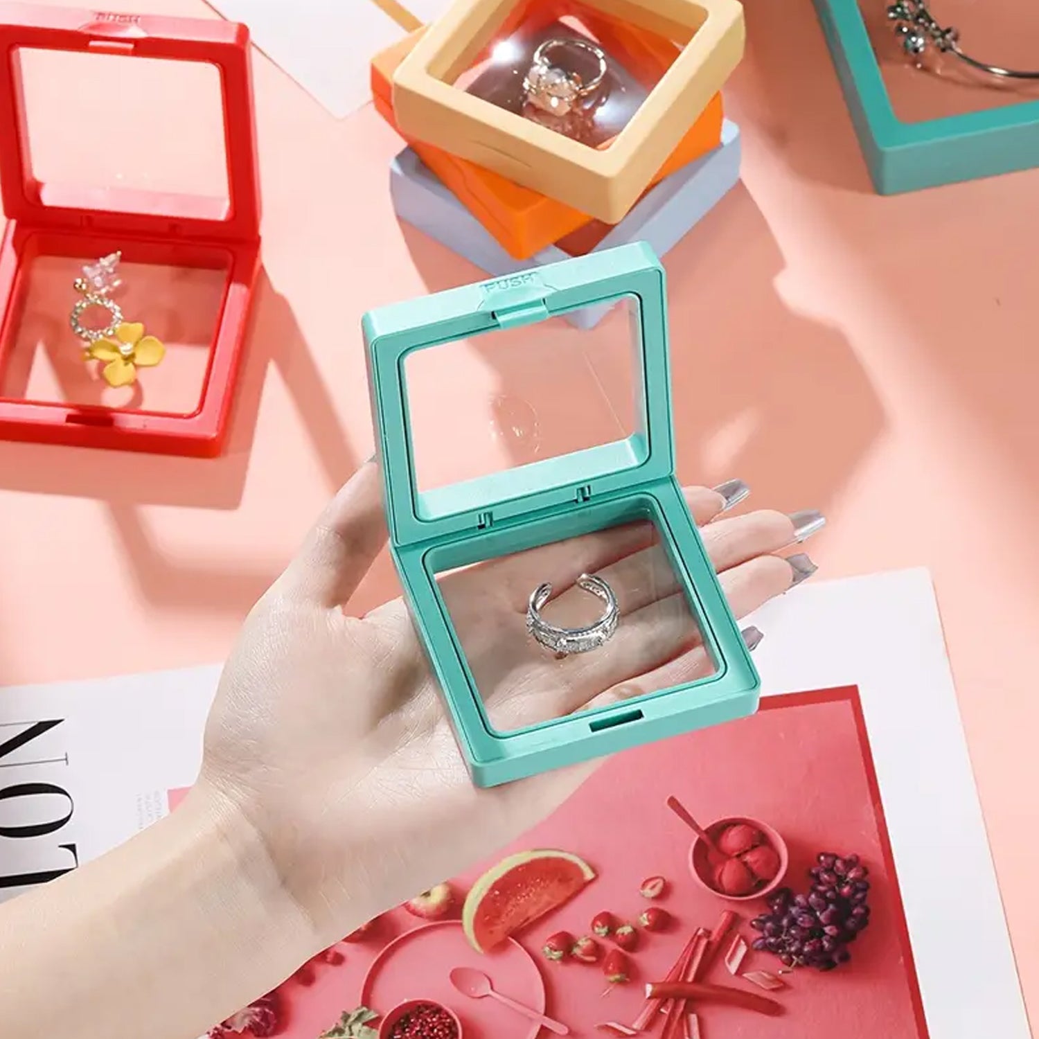 Jewellery Display Box with detachable base for tabletop display