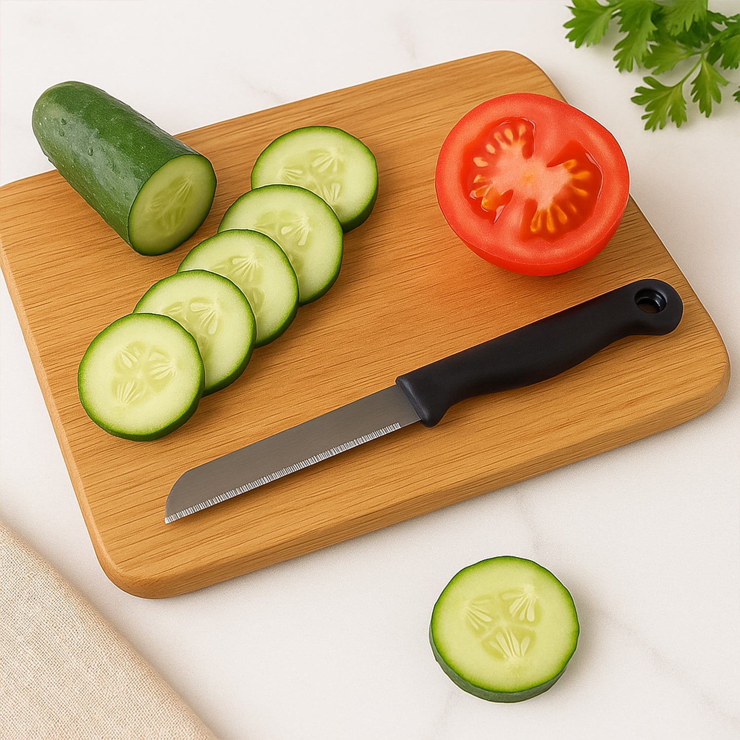 Assorted knives from Supermom stainless steel kitchen knife set