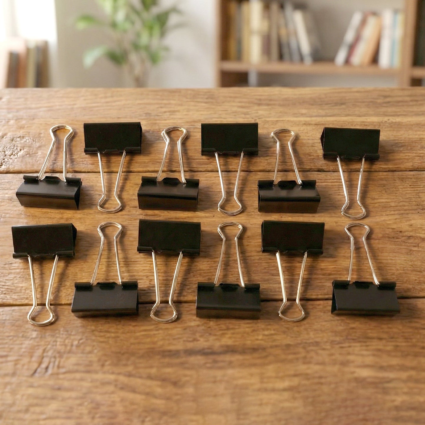 Heavy-duty metal binder clips with high grip for school papers