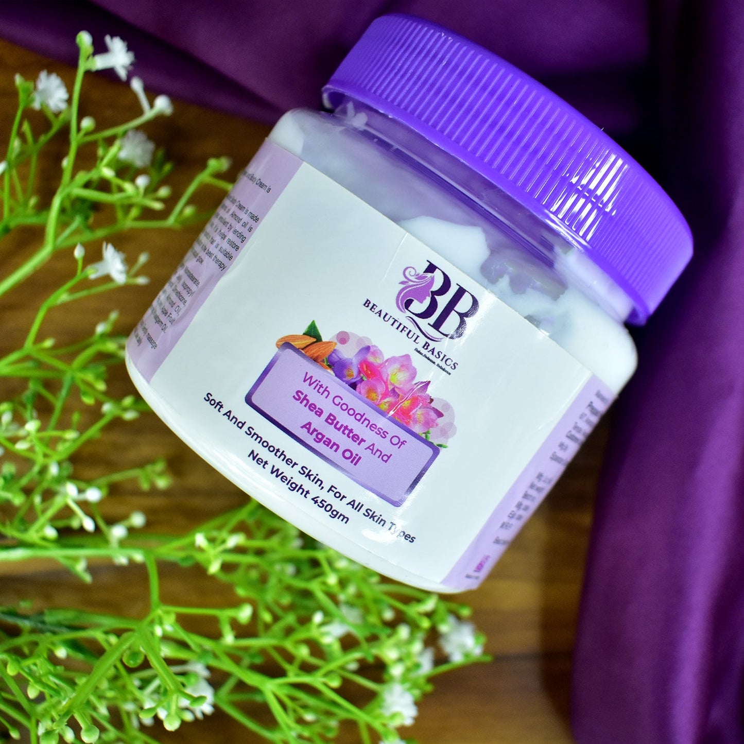A dollop of nourishing Shea Butter Body Cream on skin.