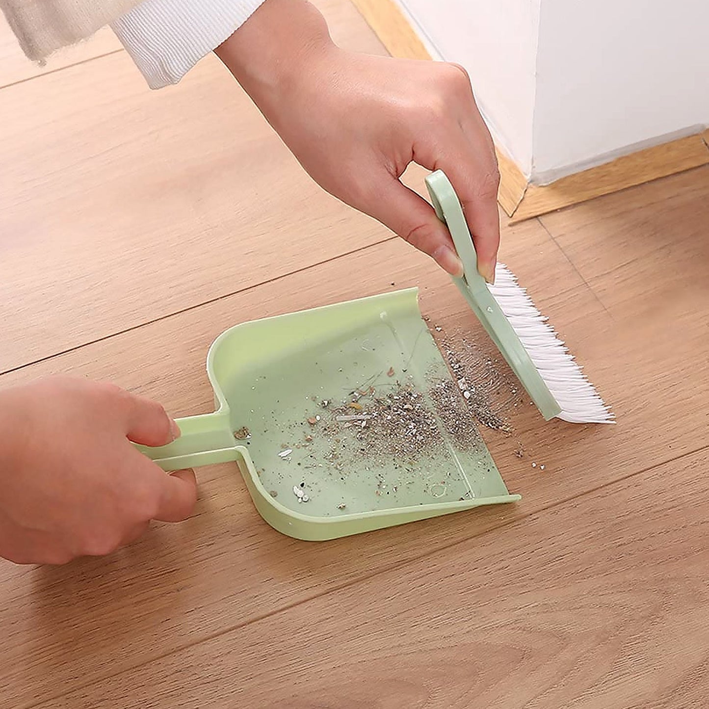 Versatile Mini Dustpan with Brush Set, perfect for office and home use.