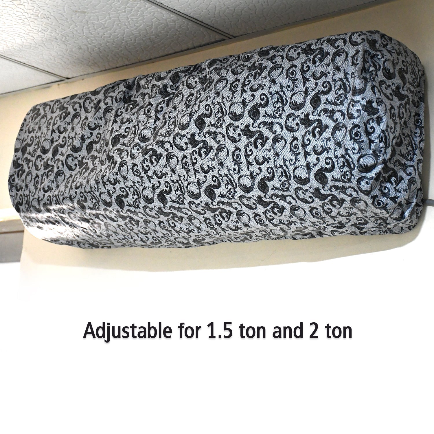 Mix design stretchable cover for air conditioner providing weather protection