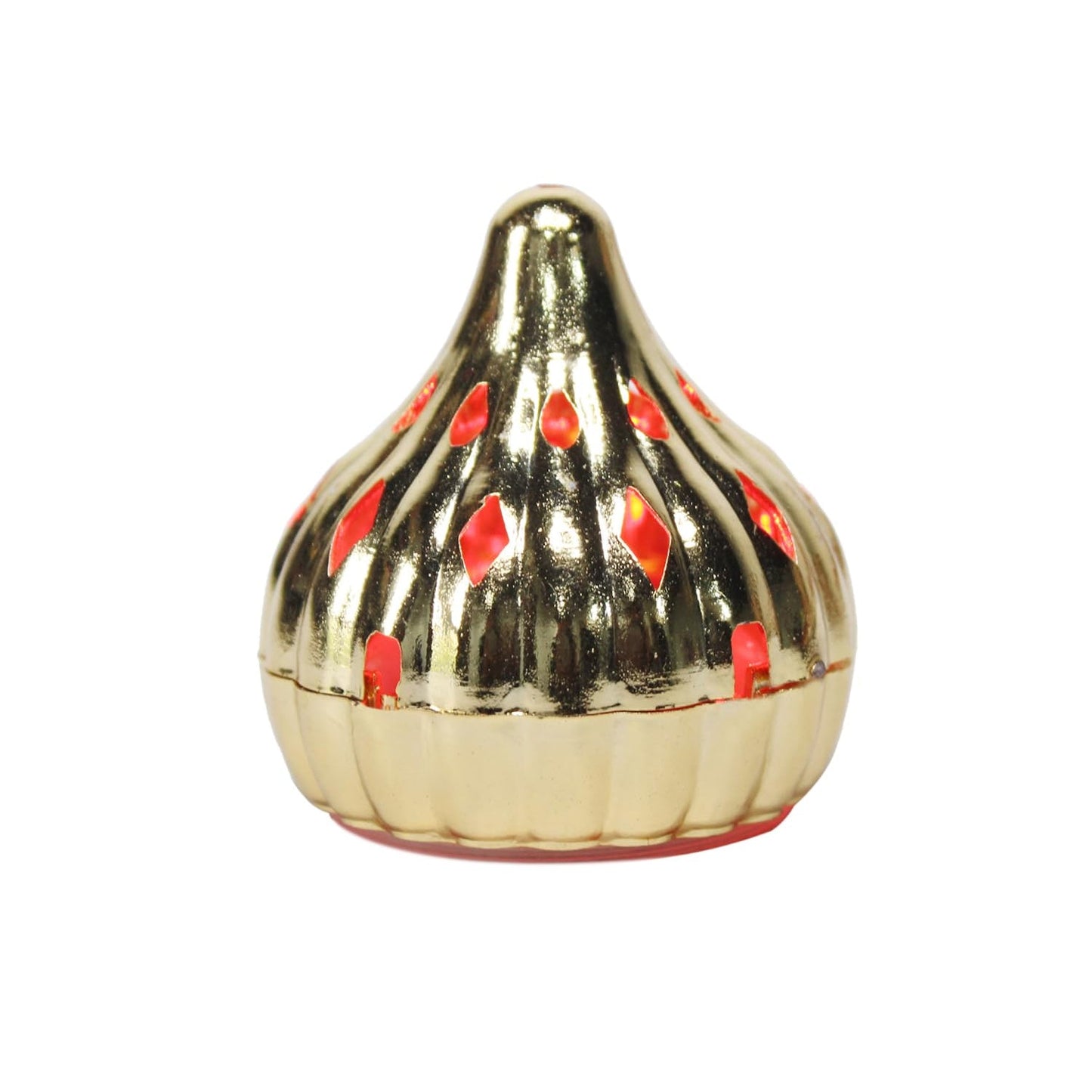 Hand holding a portable Modak LED light, highlighting its compact and safe design.