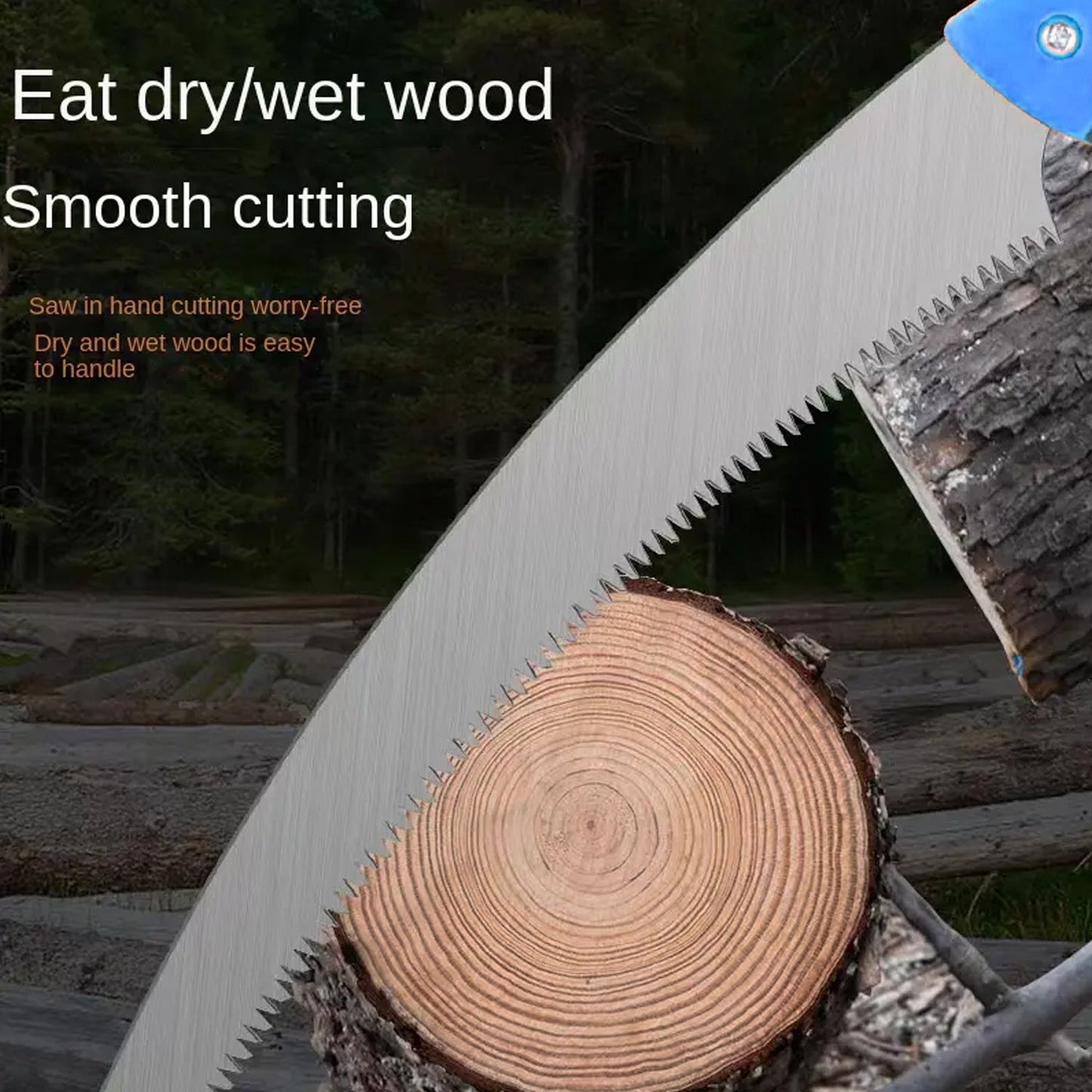 Ergonomic handle of the hand pruning saw providing a comfortable grip for gardeners.