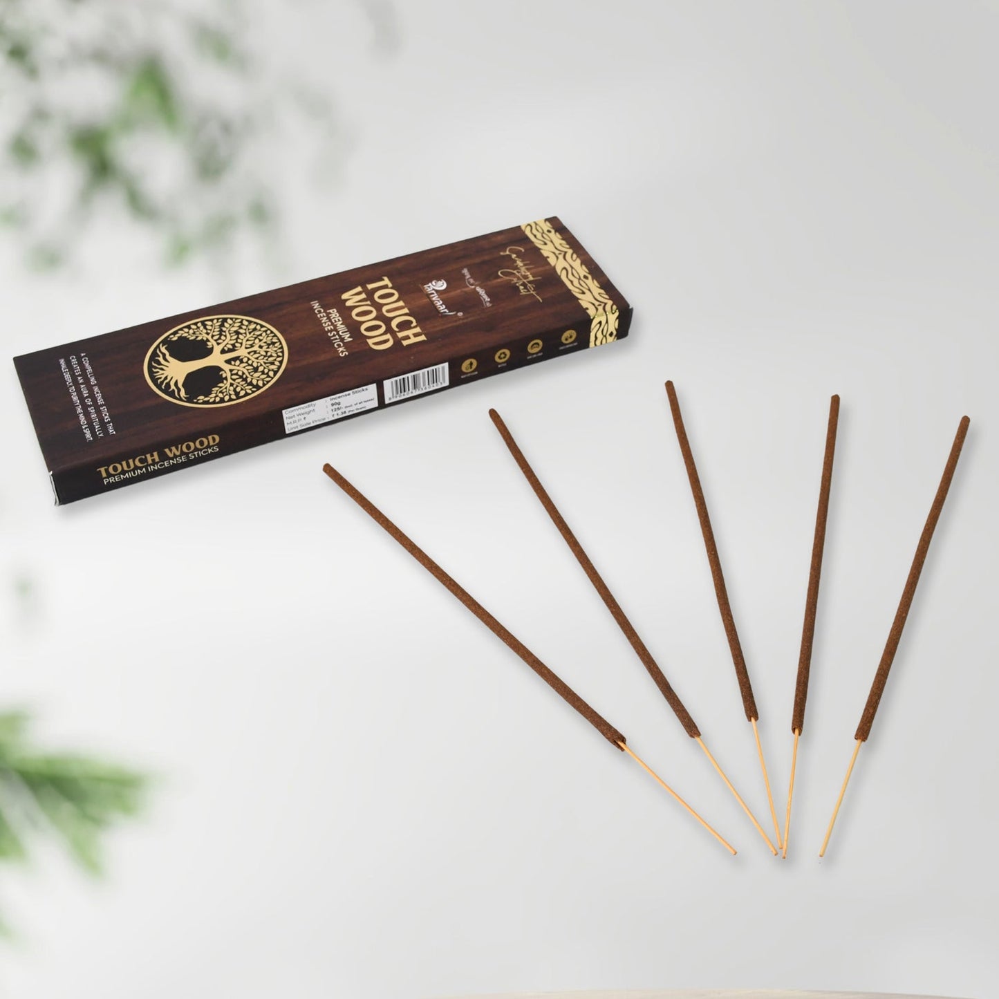 Close-up of unlit mixed floral incense sticks, showing their natural texture.