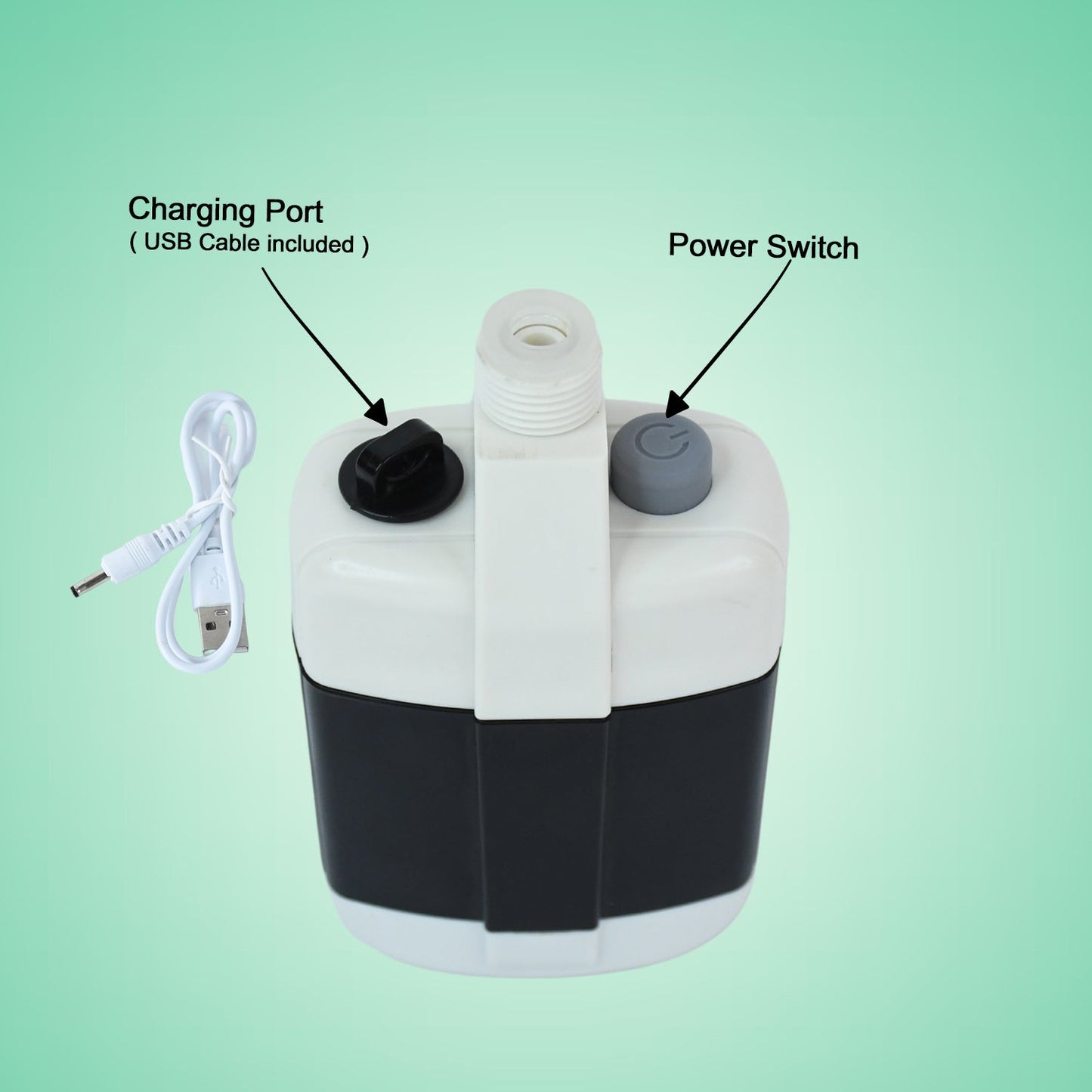 Accessories included with portable outdoor shower kit for hands-free use