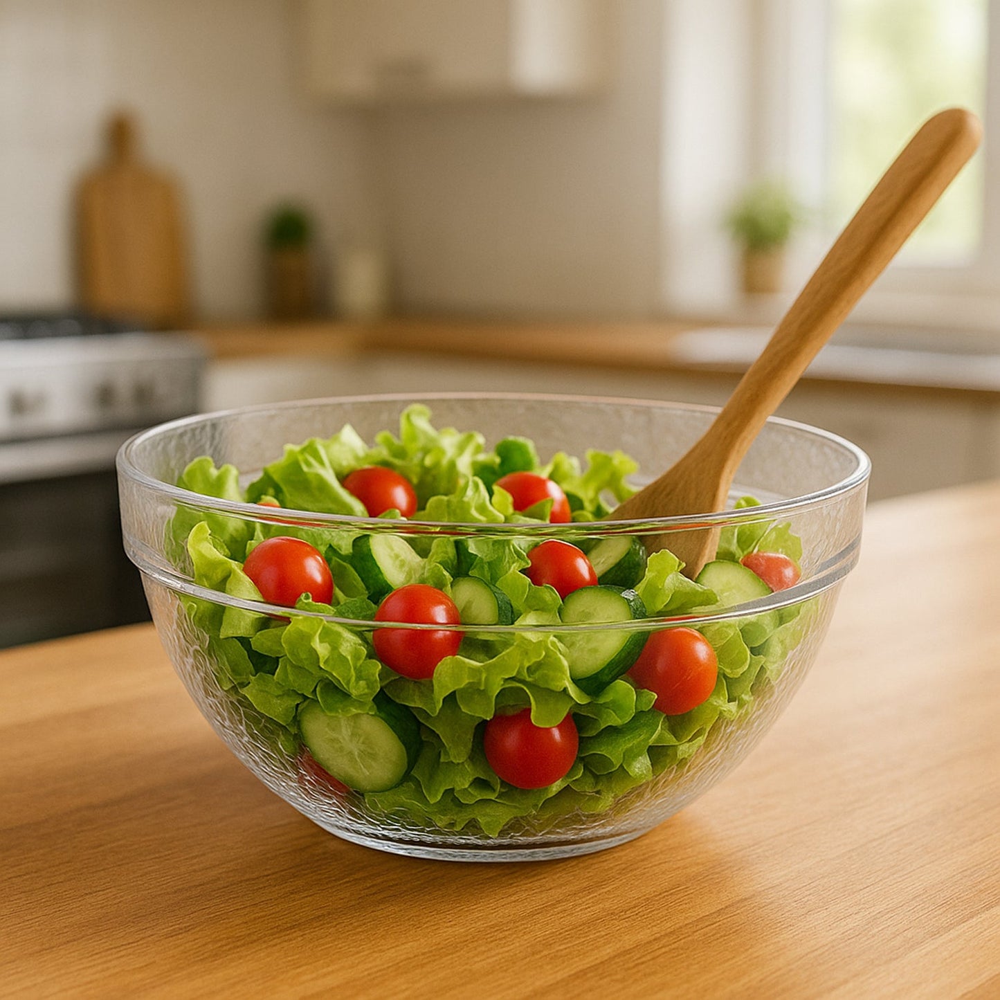 Close-up view of textured plastic surface of idli mixing bowl for better grip