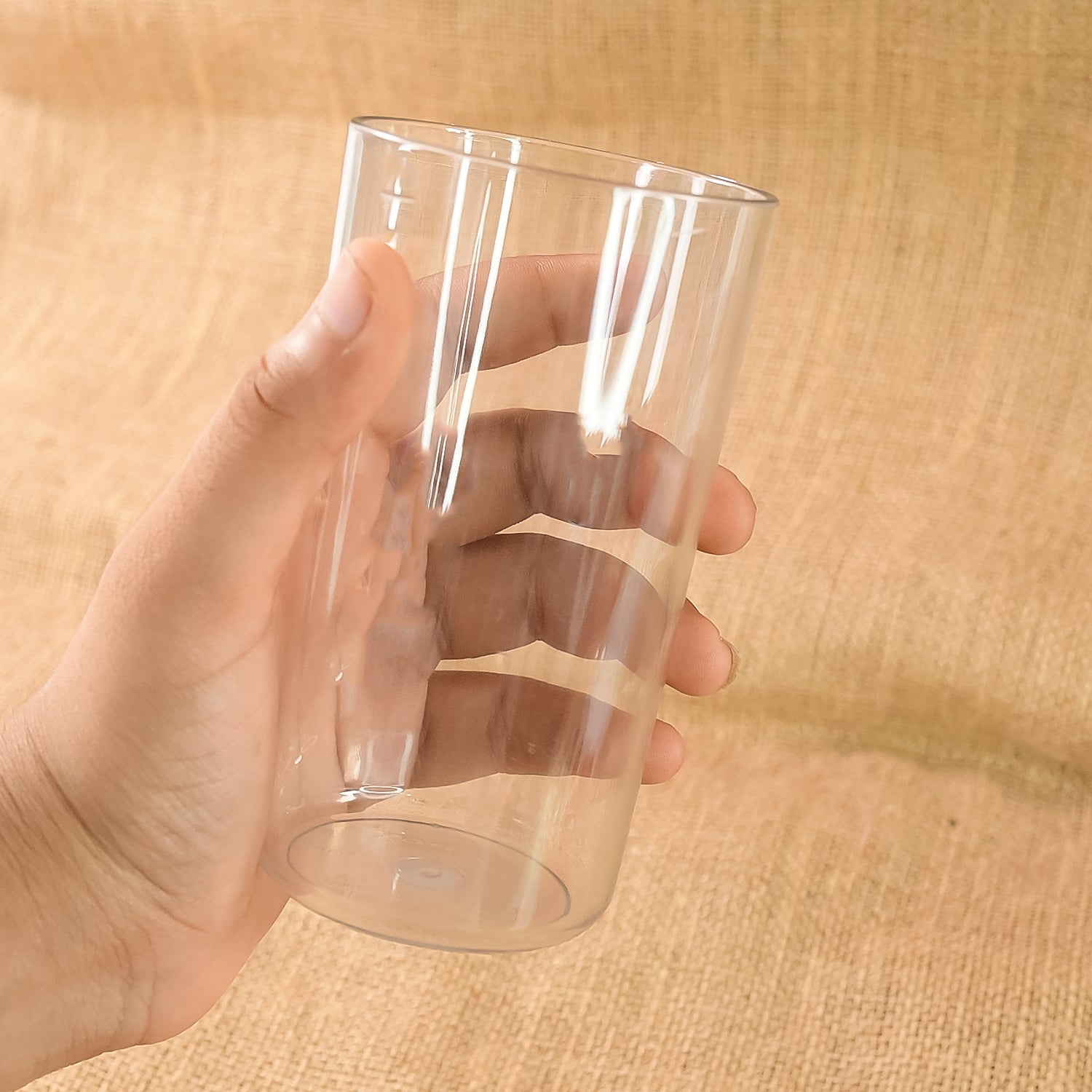 Apex clear plastic tumbler displaying crystal-clear, unbreakable design