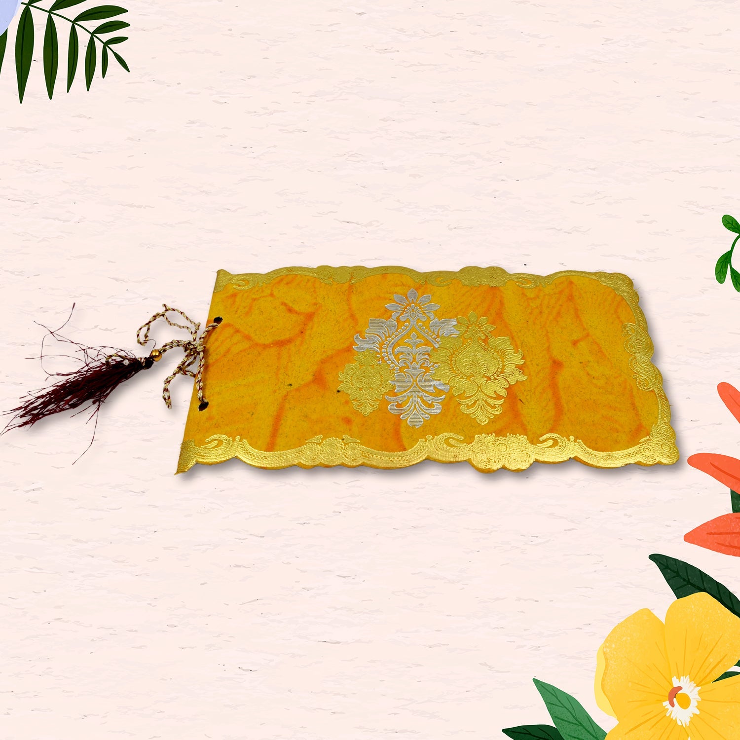 Open view of a shagun envelope, perfect for Indian currency notes.
