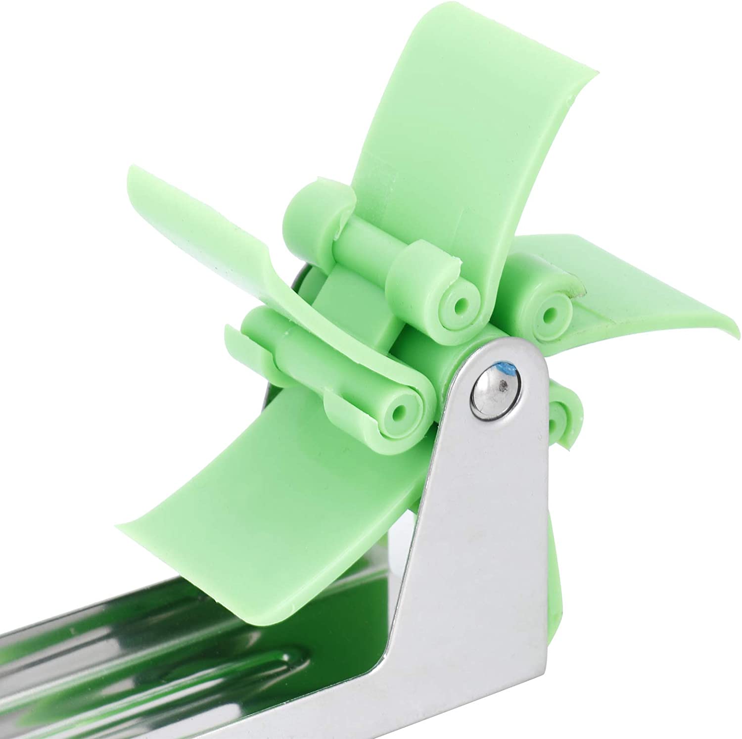 The durable stainless steel blades of the Quickslice watermelon cutter.