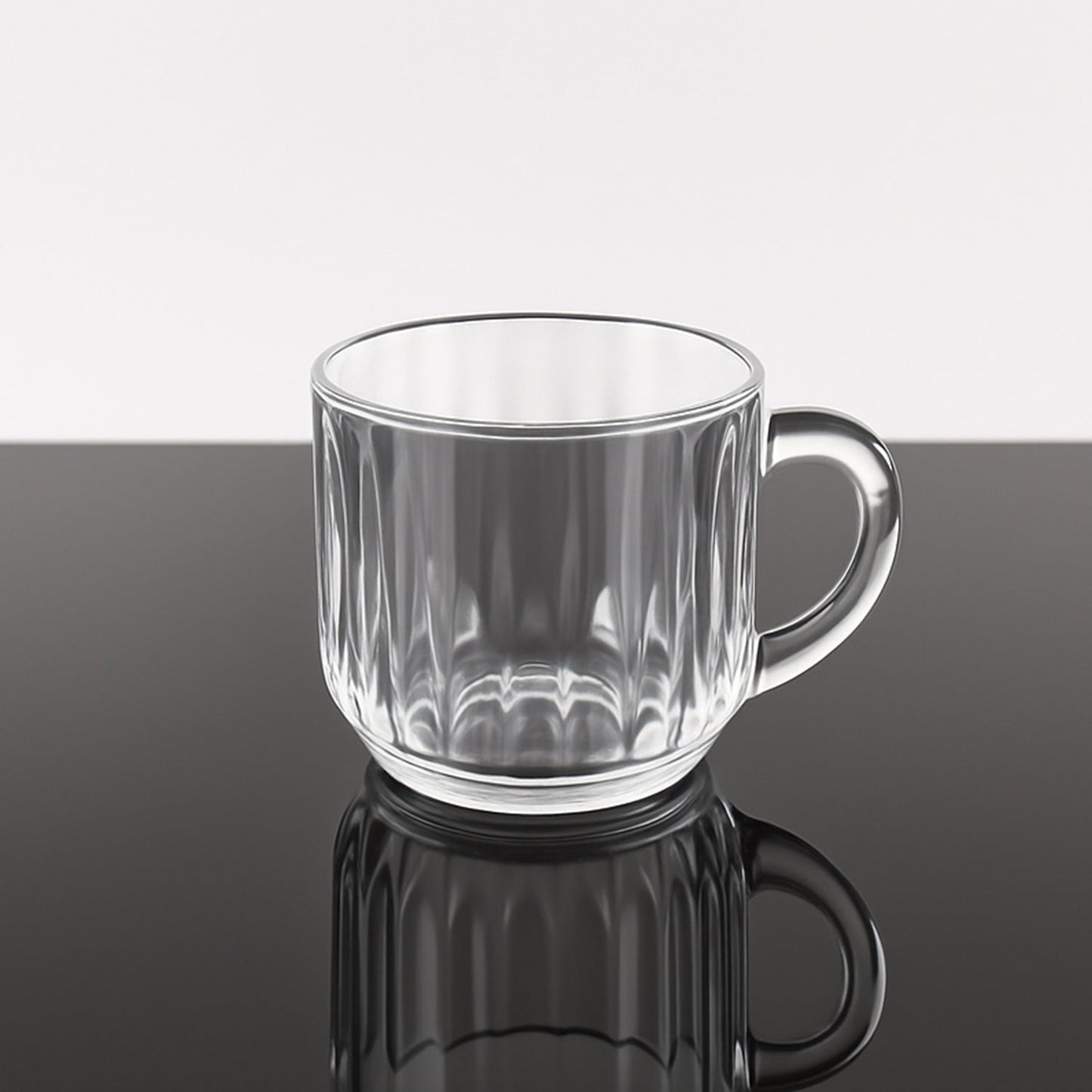 Transparent plastic tea cup filled with hot beverage, lightweight design