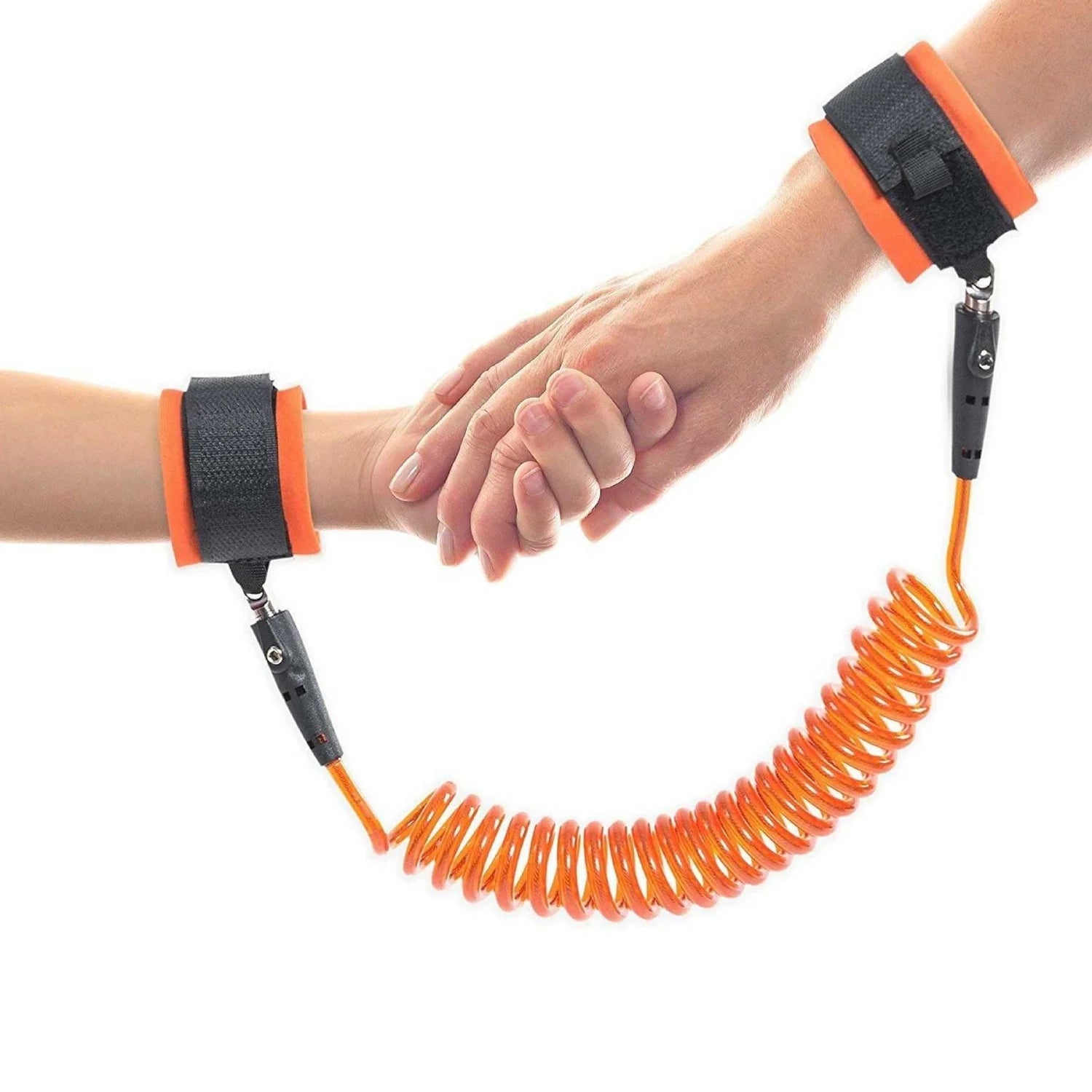 Close-up of the comfortable wrist strap of the Baby Safety Harness on a child's hand.
